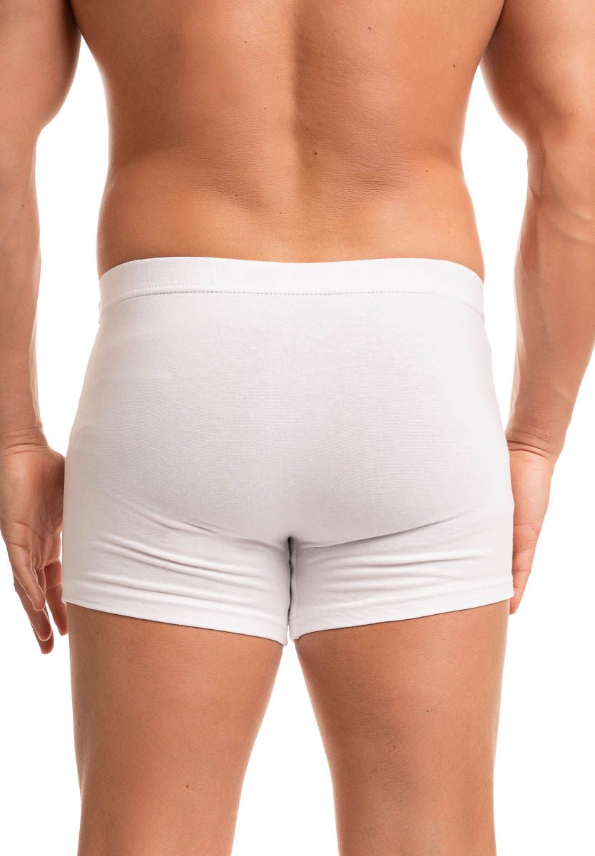 Ανδρικό μποξεράκι Giorgio εφαρμοστό λευκό βαμβάκι λύκρα GRG1000-3-Λευκό φωτογραφία