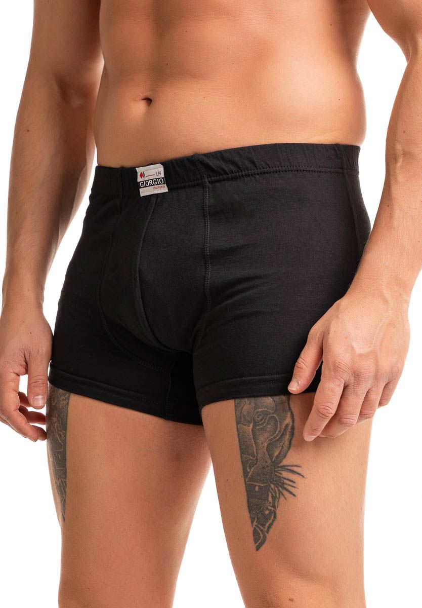 Ανδρικό μποξεράκι Giorgio εφαρμοστό μαύρο βαμβάκι λύκρα GRG1000-1-Μαύρο φωτογραφία