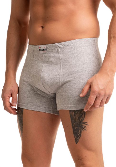 Ανδρικό μποξεράκι Giorgio εφαρμοστό γκρι βαμβάκι λύκρα GRG1000-4-Γκρι φωτογραφία