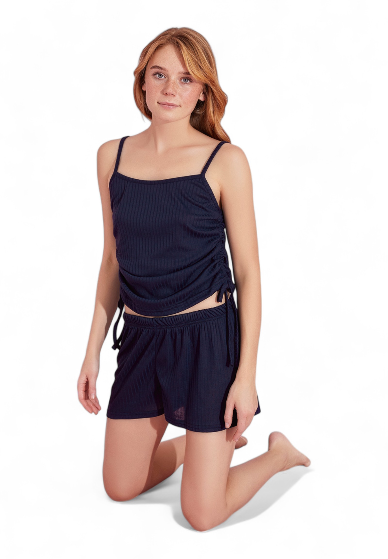 Πιτζάμα γυναικεία με σορτσάκι PijaMood Blue PJMD10804-Μπλε φωτογραφία