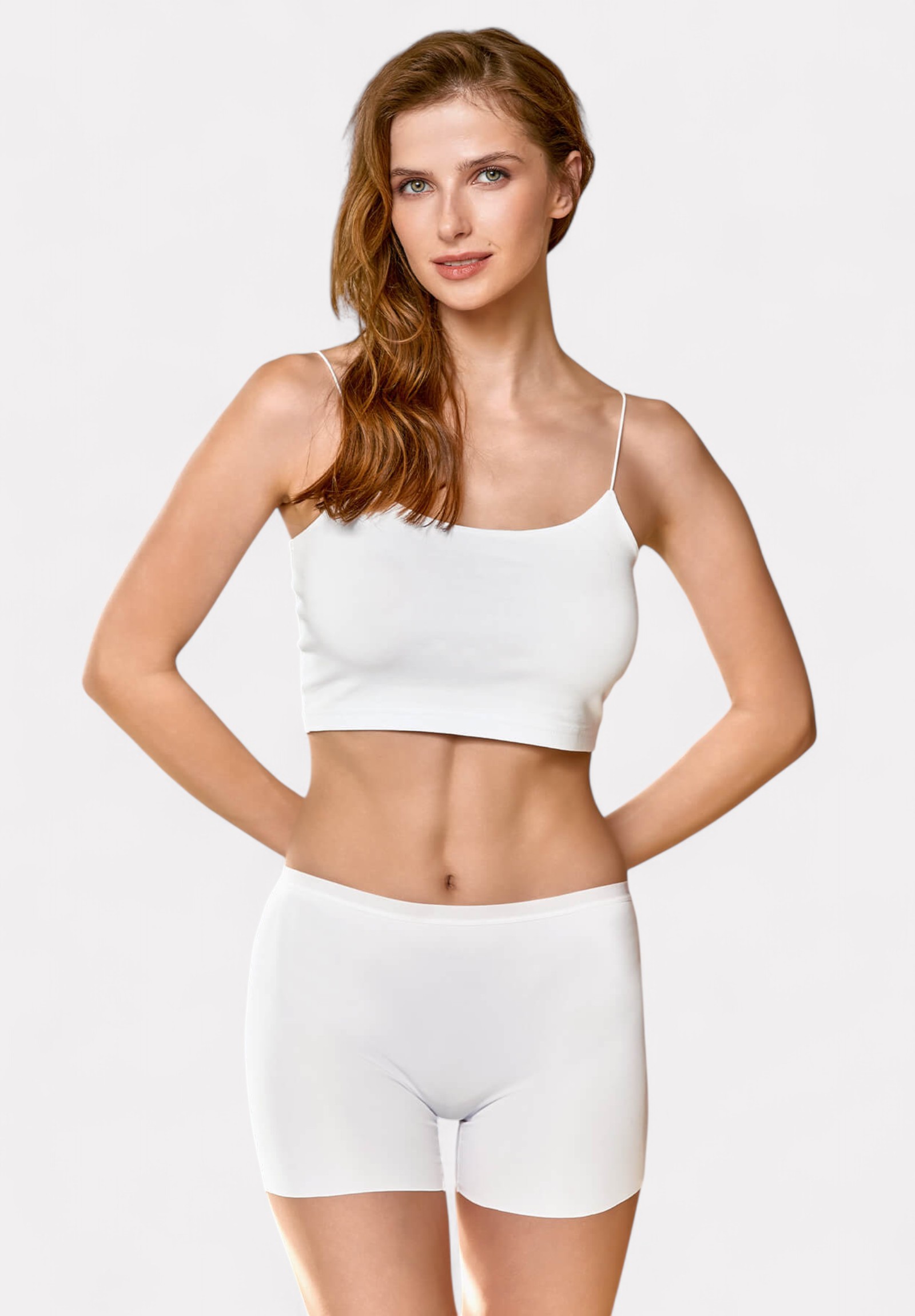  Boxer γυναικείο Berrak με μαλακό λάστιχο Laser Cut Seamless White BRK11799-2-Λευκό 2025