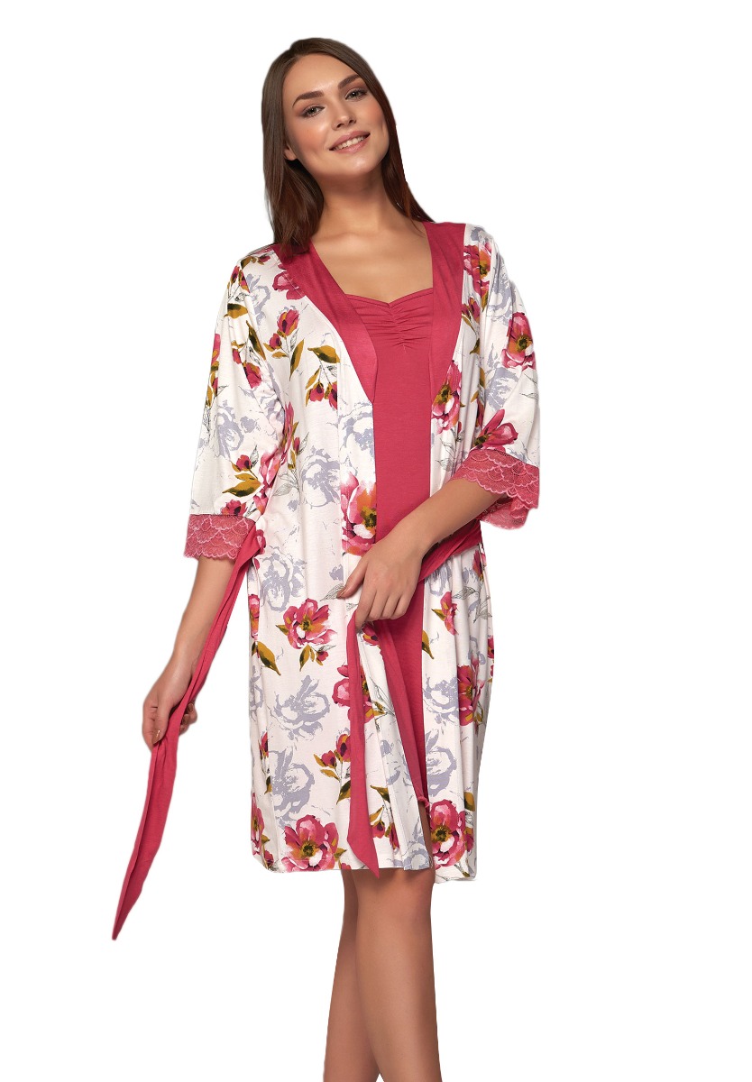  Σετ Ρόμπα - Νυχτικό Floral Summer Love 11850-Φούξια 2025