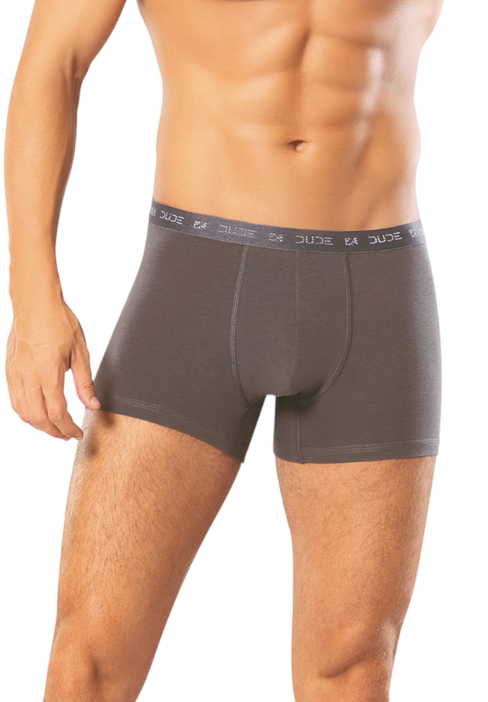 Boxer ανδρικό βαμβακερό 4DUDE με μαλακό εξωτερικό λάστιχο DD1200-Ανθρακί φωτογραφία