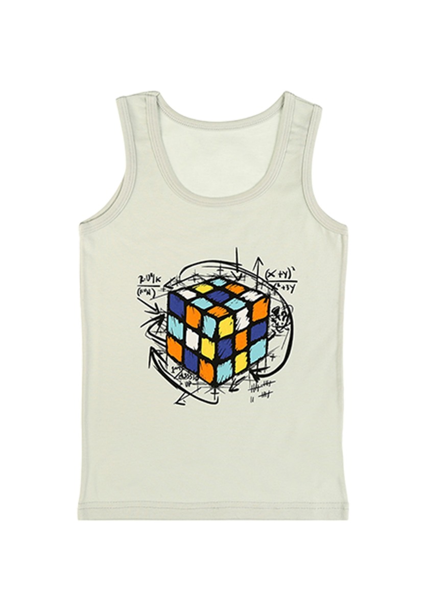 Σετ φανελάκι μποξεράκι παιδικό Cube Γκρί του πάγου 1271854ZP1 φωτογραφία