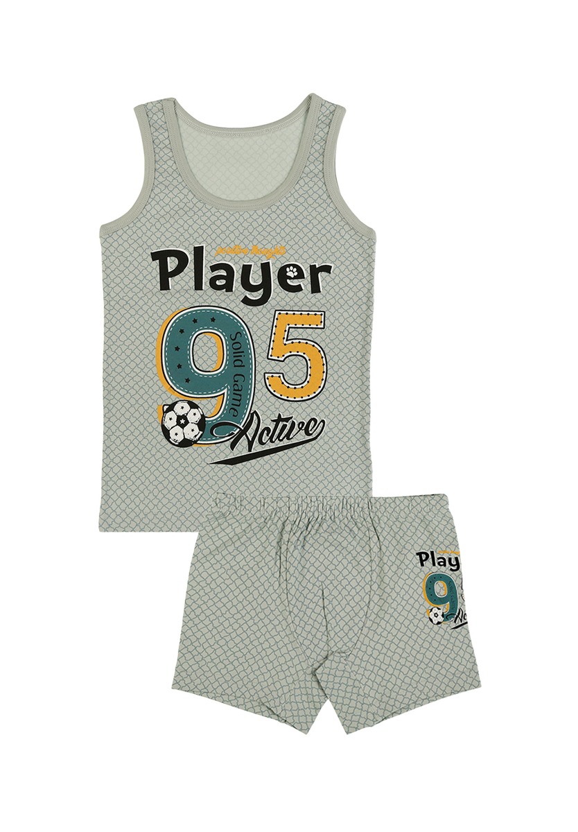 Donella Σετ φανελάκι μποξεράκι παιδικό Player Γαλάζιο 12920AT2