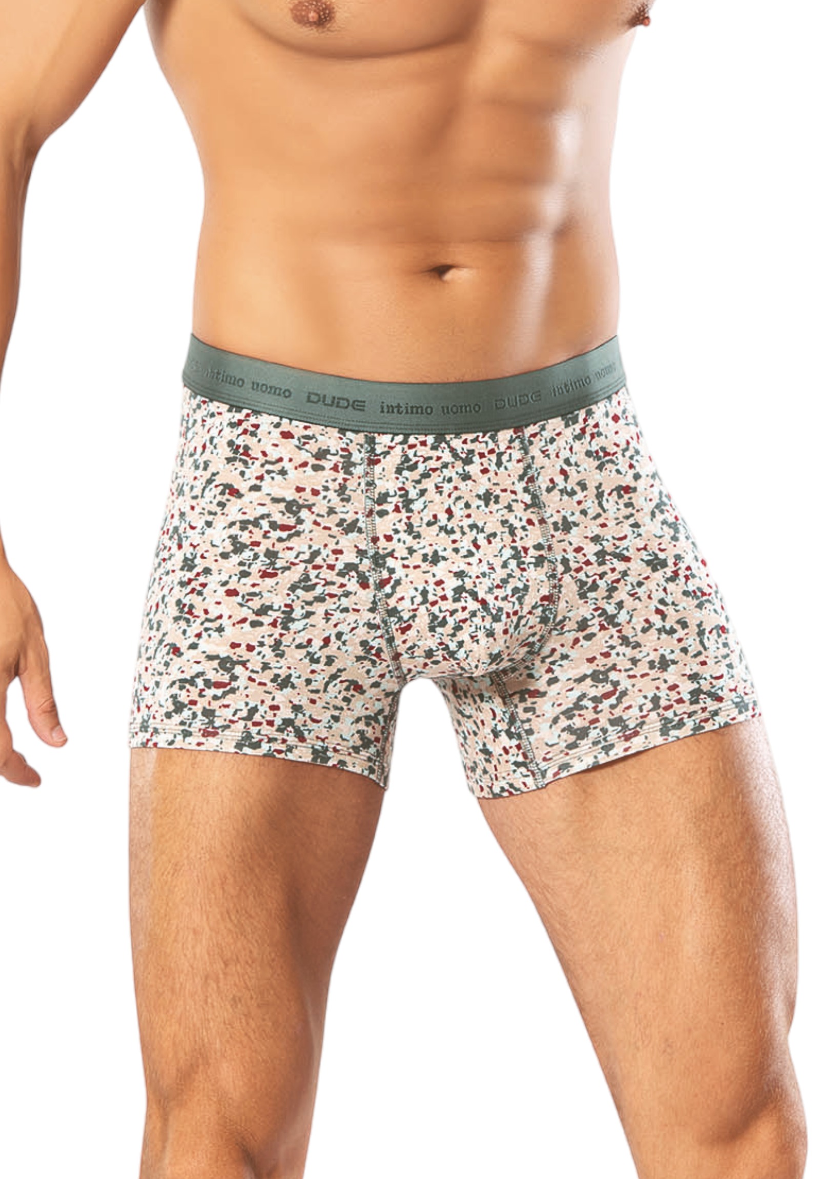 Boxer ανδρικά βαμβακερά 4DUDE Camo σε οικονομική συσκευασία 2 τεμαχίων DD1401-Χακί φωτογραφία