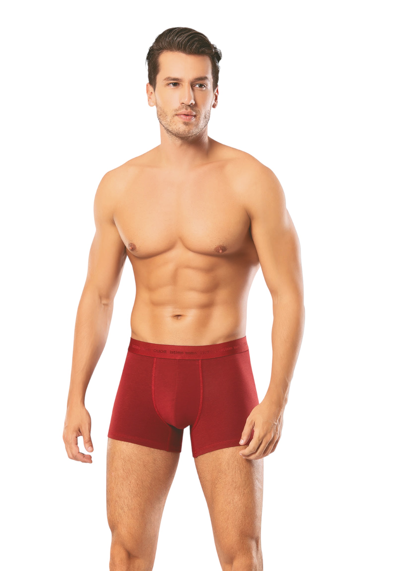 Boxer ανδρικά βαμβακερά 4DUDE Rombus σε οικονομική συσκευασία 2 τεμαχίων DD1402-Μπορντώ φωτογραφία