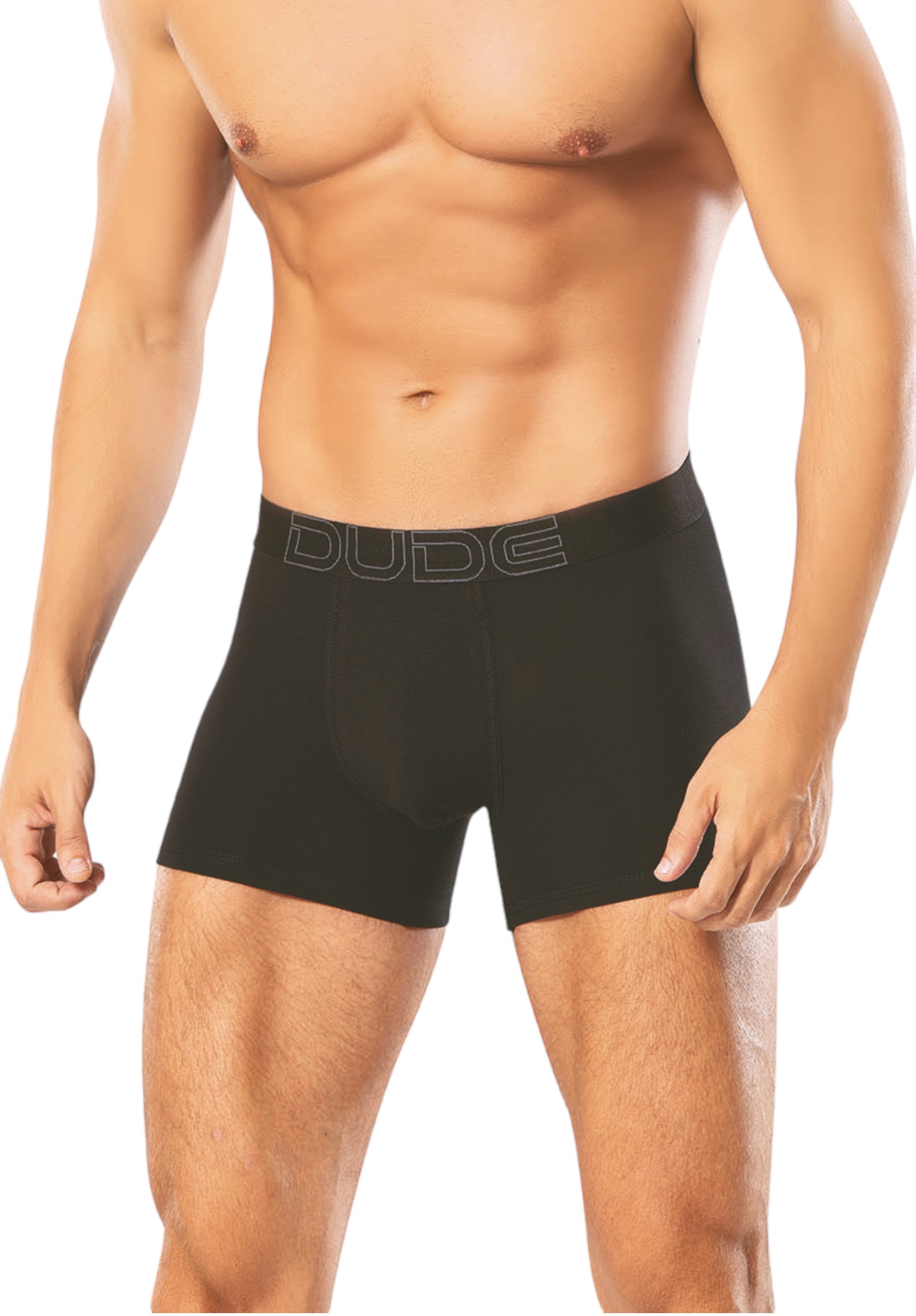 Boxer ανδρικά βαμβακερά 4DUDE Asymmetric σε οικονομική συσκευασία 2 τεμαχίων DD1404-Μαύρο φωτογραφία