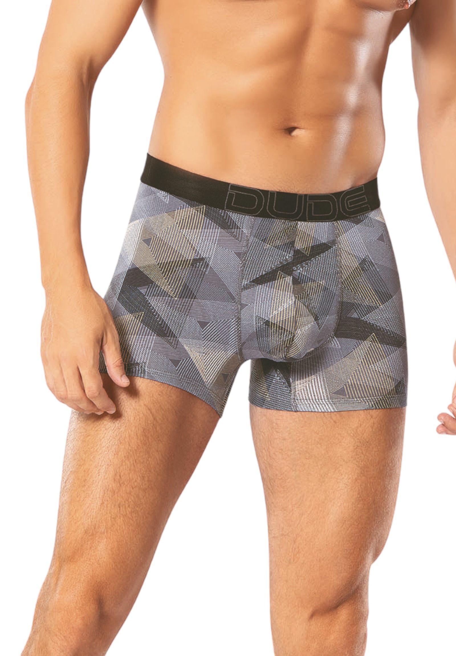 Boxer ανδρικά βαμβακερά 4DUDE Asymmetric σε οικονομική συσκευασία 2 τεμαχίων DD1404-Μαύρο φωτογραφία