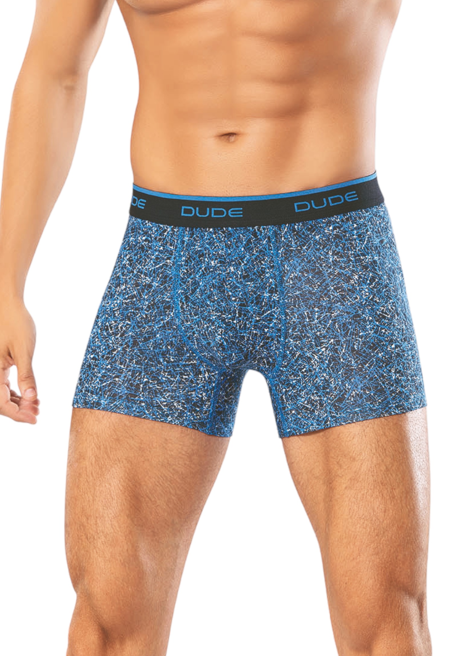 Boxer ανδρικά βαμβακερά 4DUDE Chaos σε οικονομική συσκευασία 2 τεμαχίων DD1405-Μπλε φωτογραφία