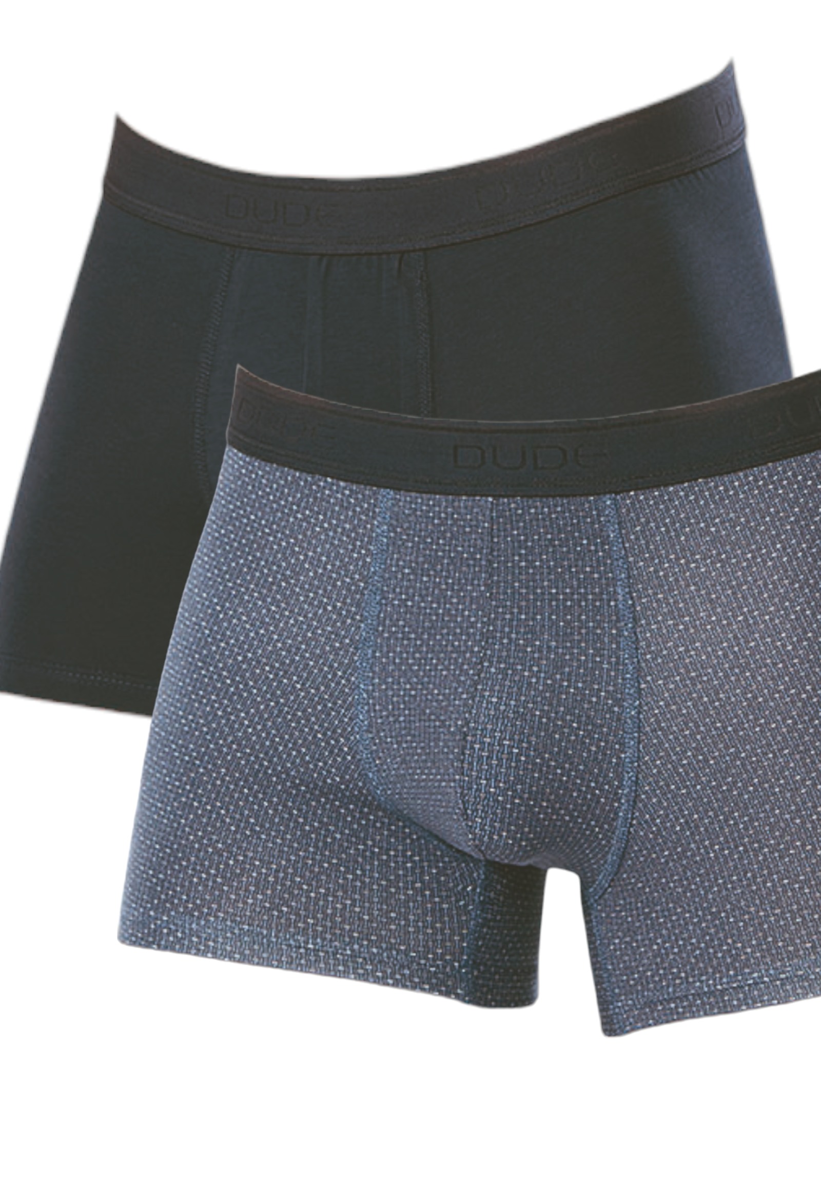 4DUDE Boxer ανδρικά βαμβακερά 4DUDE Dots σε οικονομική συσκευασία 2 τεμαχίων DD1406-Μπλε
