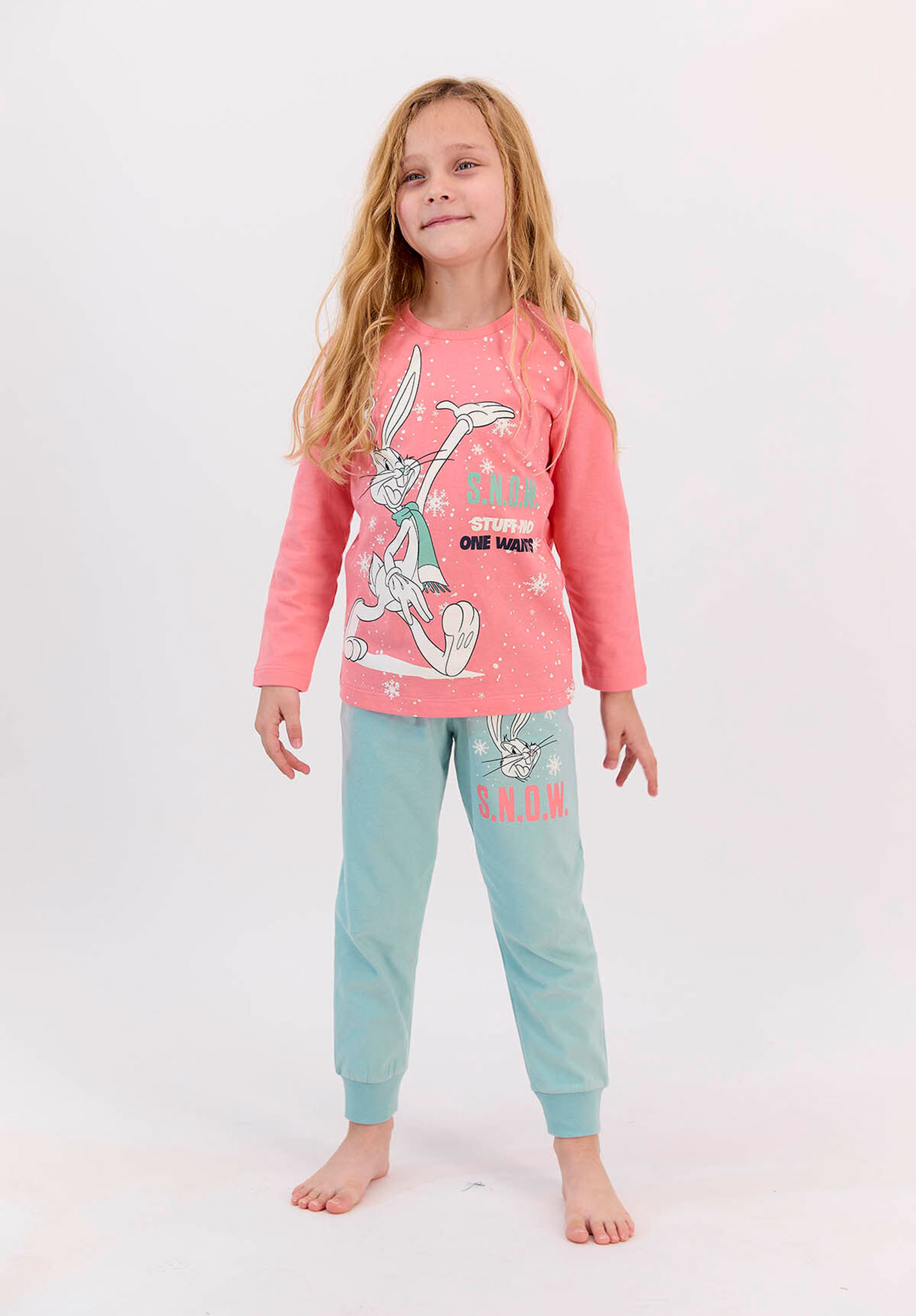 Arnetta Πιτζάμα παιδική Looney Tunes Bugs Bunny L1406A-Σομόν