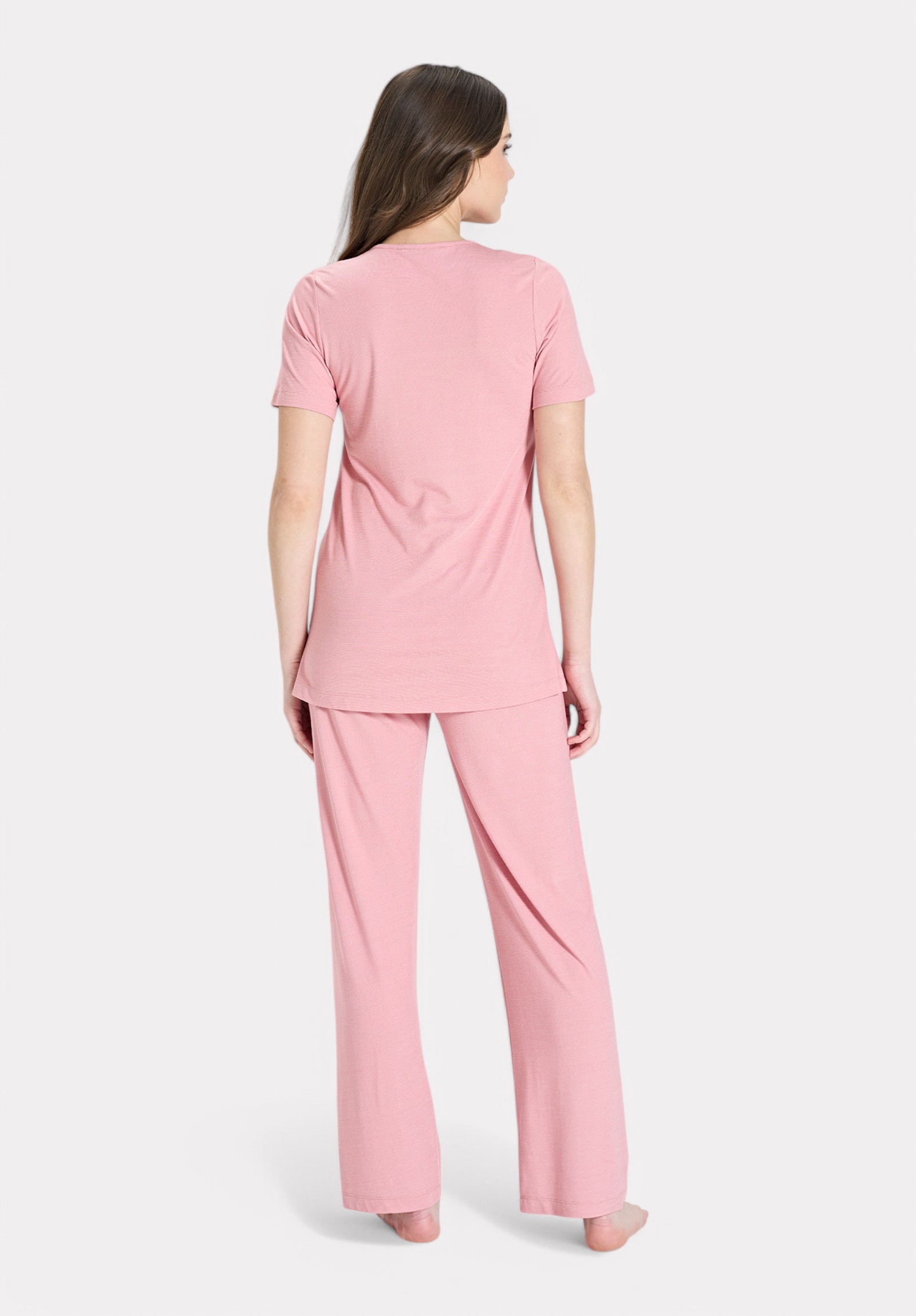 Pijadore Πιτζάμα Εγκυμοσύνης – Ροζ με Κουμπιά & Εμπριμέ Family Logo PJDR1850-1-Ροζ φωτογραφία
