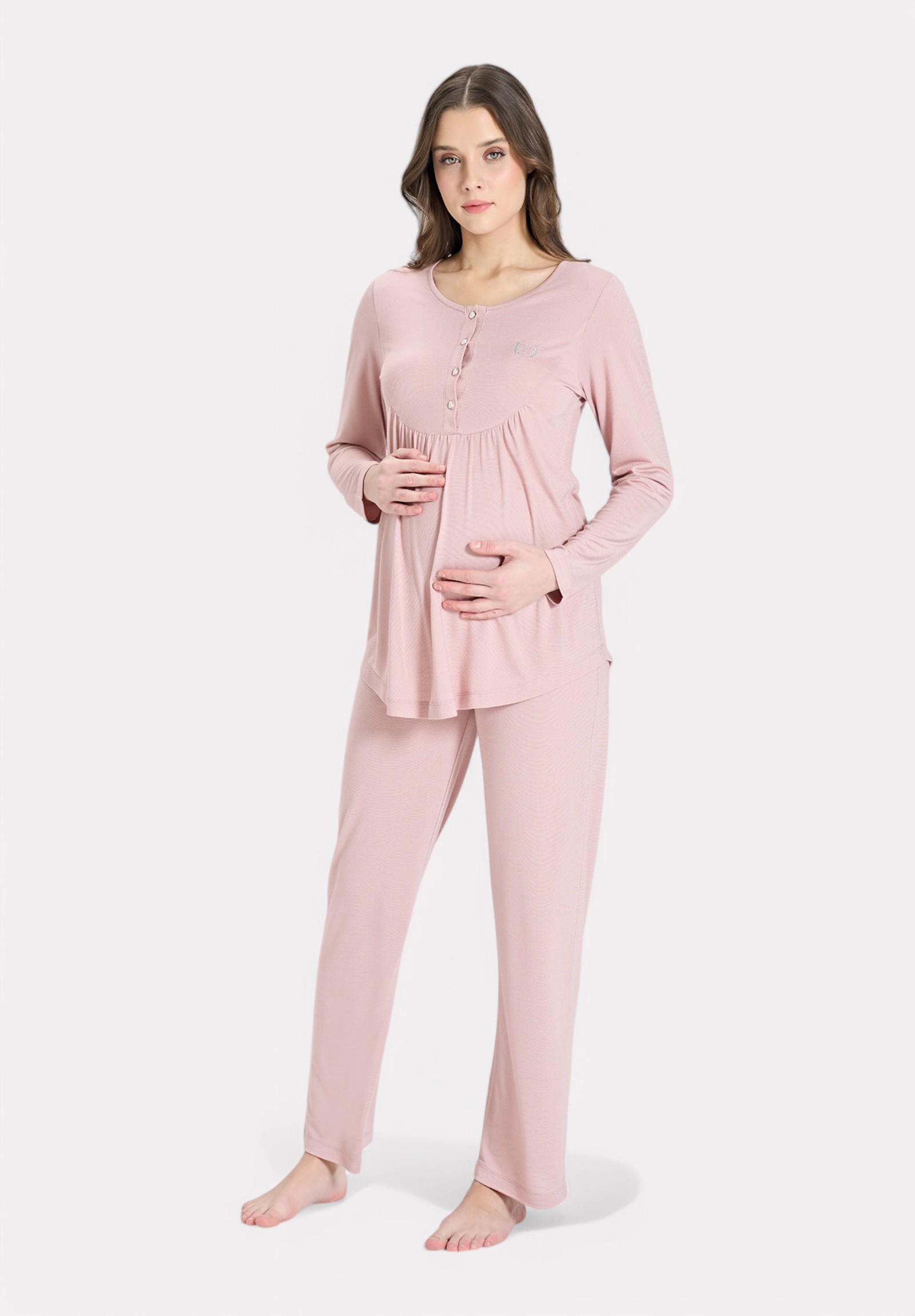 Pijadore Πιτζάμα Θηλασμού Ροζ – Μακρυμάνικη PJDR1851-2-Ροζ φωτογραφία