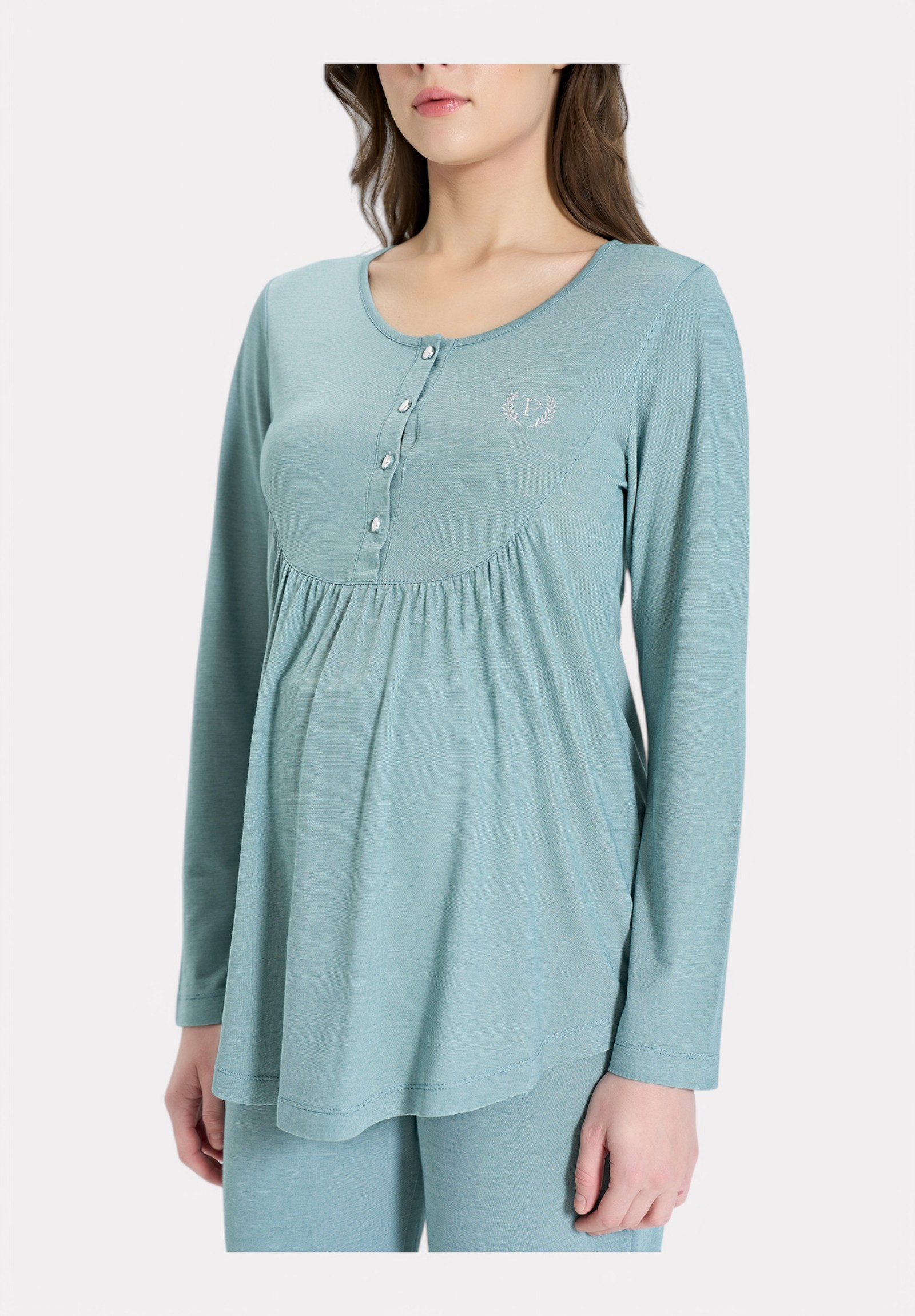 Pijadore Πιτζάμα Θηλασμού Μέντα – Μακρυμάνικη PJDR1851-1-Μέντα φωτογραφία