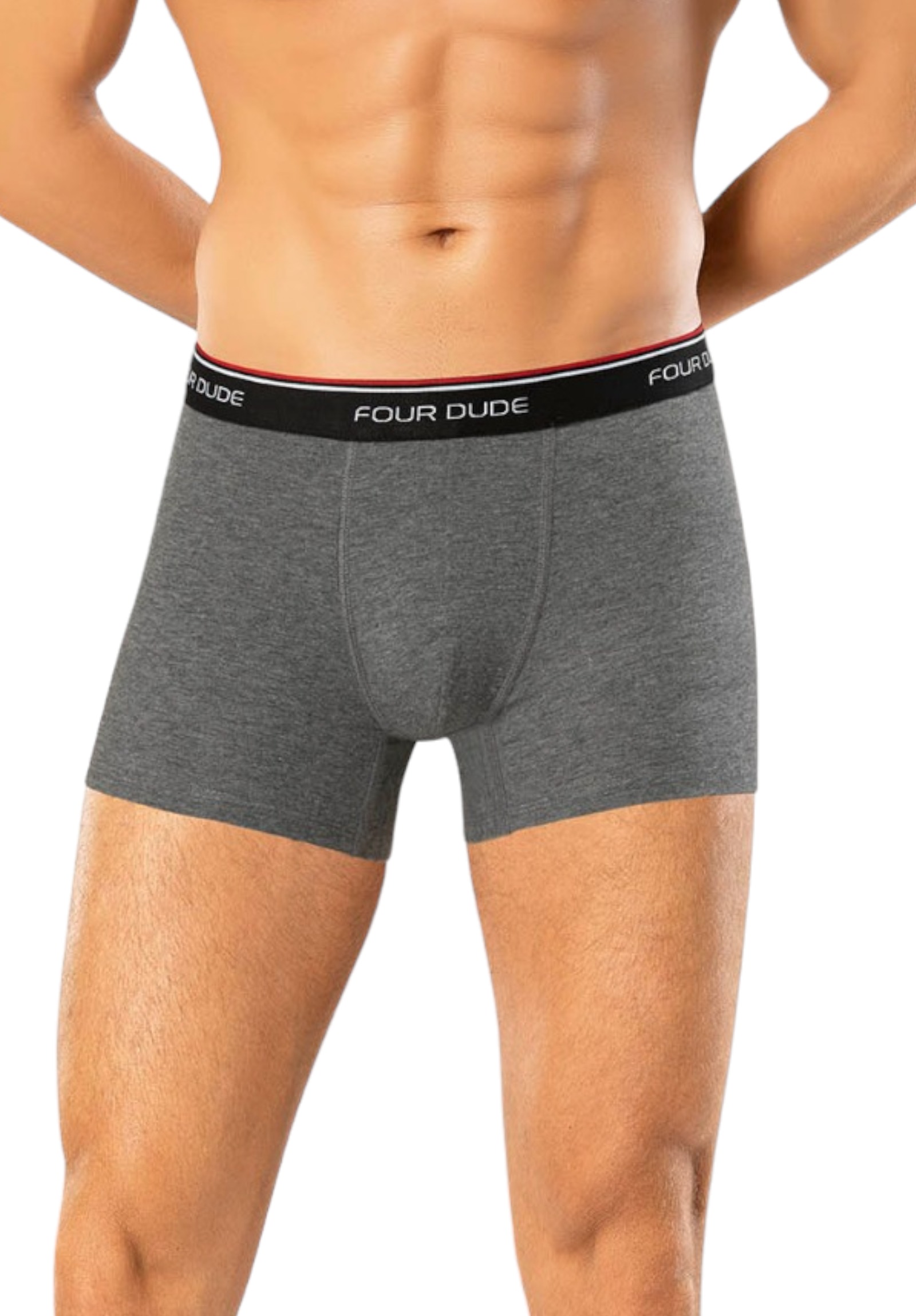 Boxer ανδρικά βαμβακερά 4DUDE Basic σε οικονομική συσκευασία 3 τεμαχίων DD1601-Πολύχρωμο φωτογραφία