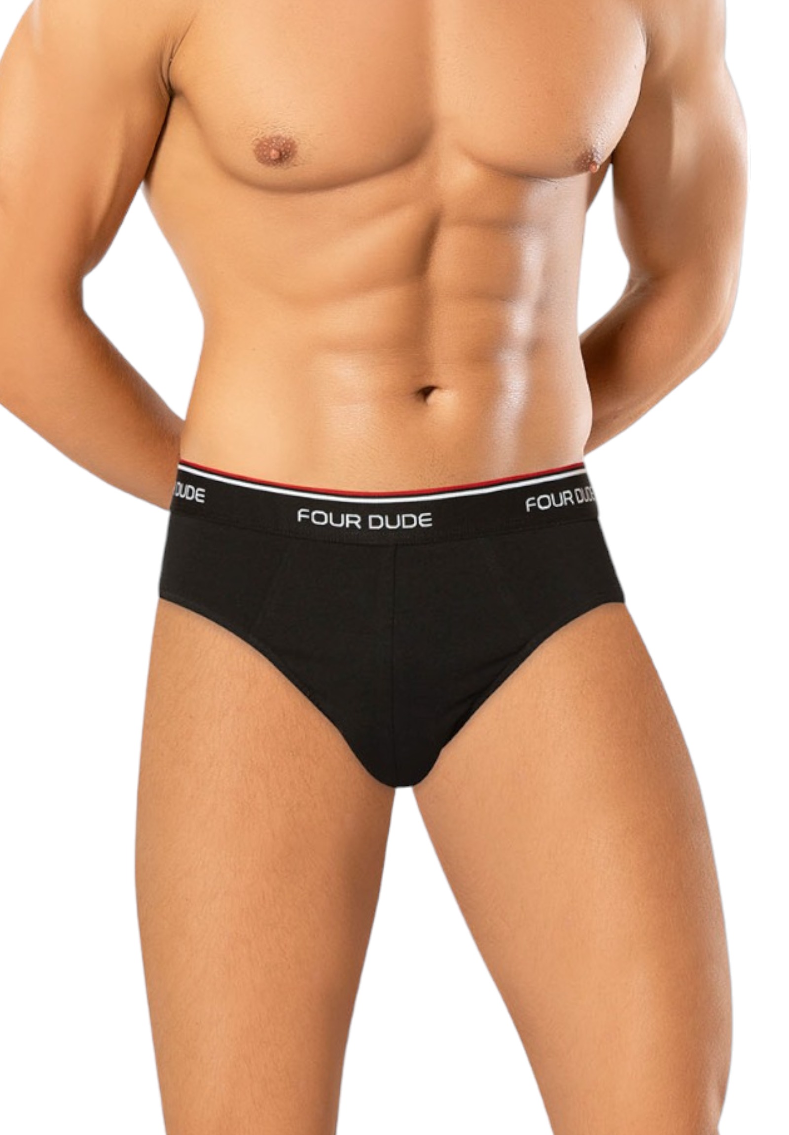 Σλιπ ανδρικά βαμβακερά 4DUDE The Basics one σε οικονομική συσκευασία 3 τεμαχίων DD1701-Πολύχρωμο φωτογραφία