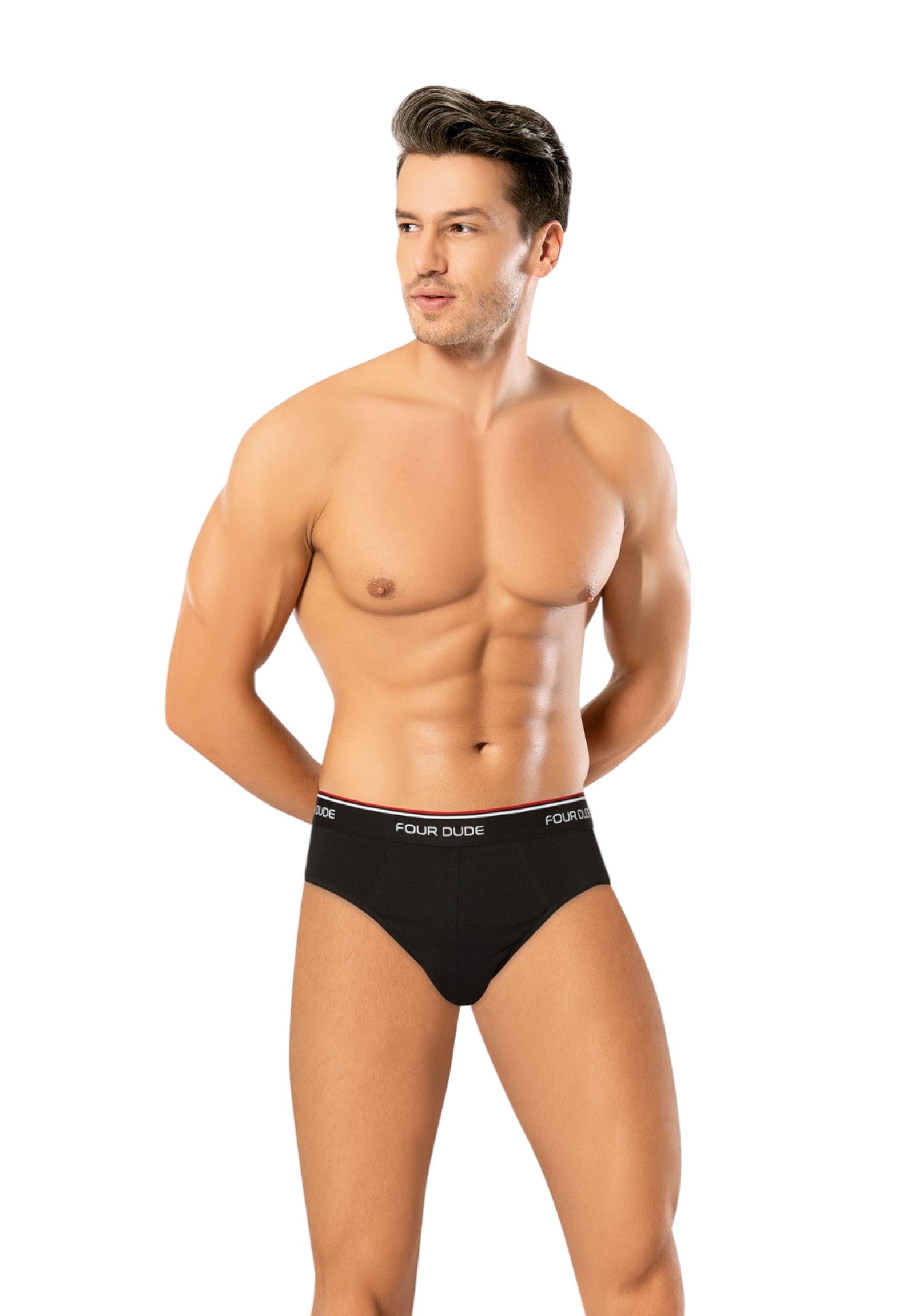 Σλιπ ανδρικά βαμβακερά 4DUDE The Basics one σε οικονομική συσκευασία 3 τεμαχίων DD1701-Πολύχρωμο φωτογραφία