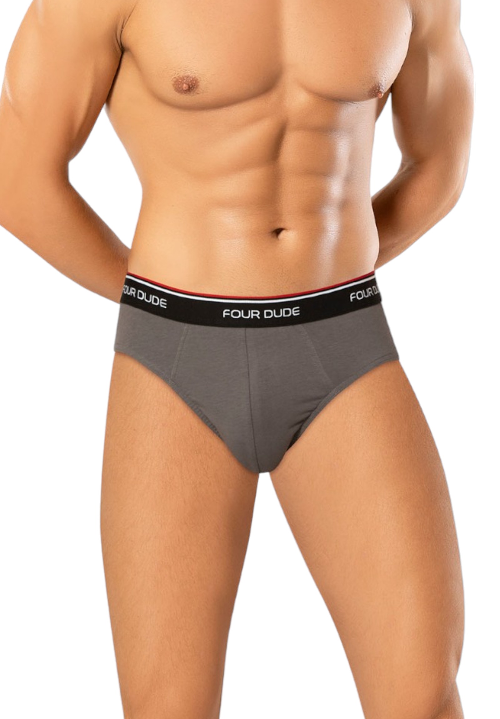 Σλιπ ανδρικά βαμβακερά 4DUDE The Basics one σε οικονομική συσκευασία 3 τεμαχίων DD1701-Πολύχρωμο φωτογραφία