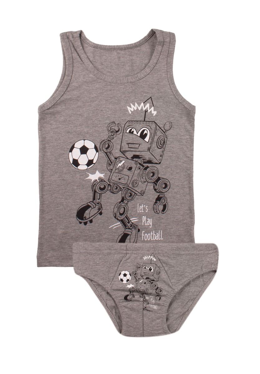 Donella Σετ φανελάκι σλιπάκι παιδικό Football 1172WFR-Ανθρακί