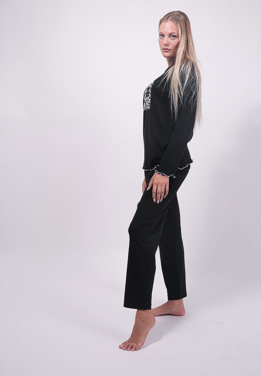 Πιτζάμα γυναικεία Parfum Cherry Underwear CHR10179-Μαύρο φωτογραφία