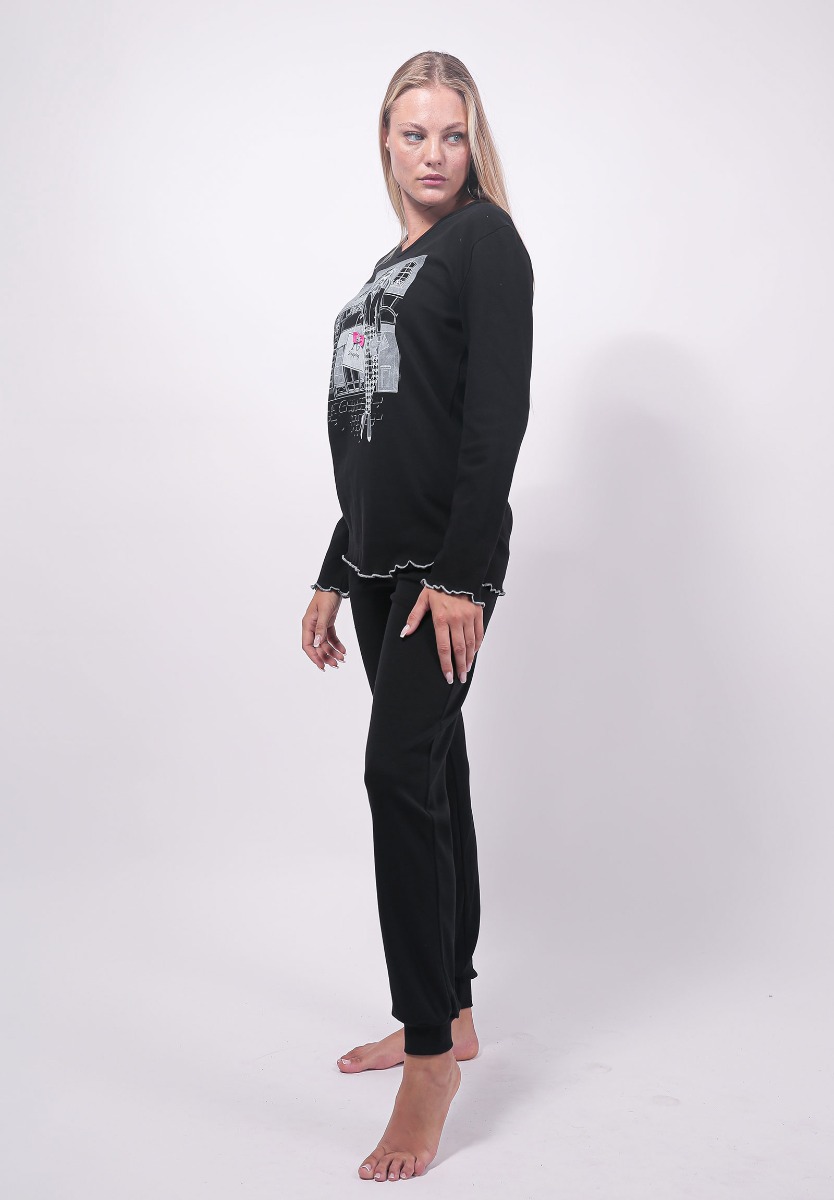 Πιτζάμα γυναικεία Love Shopping Cherry Underwear CHR10172-Μαύρο φωτογραφία