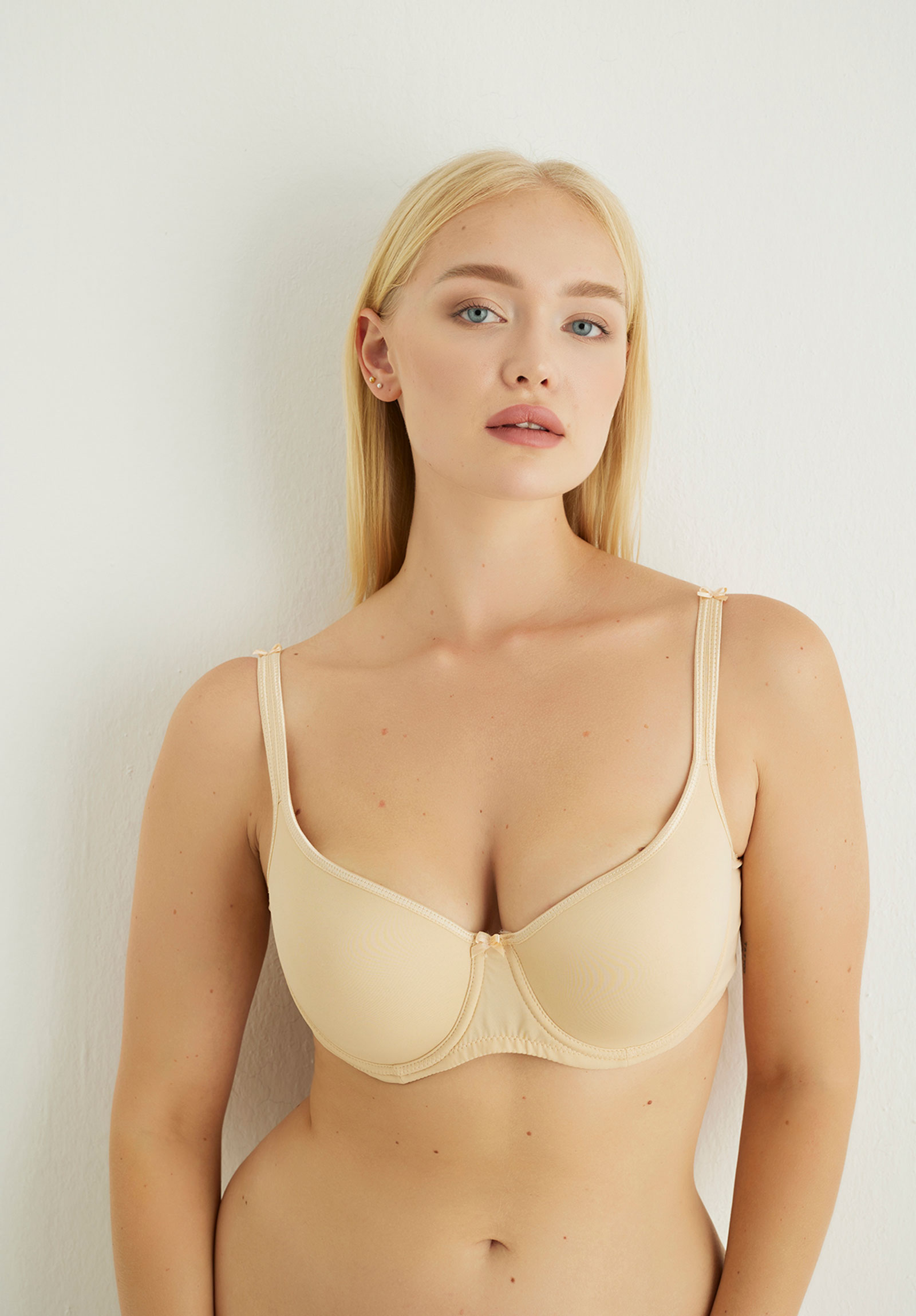  Σουτιέν μαλακό Plus Size Soft Bra 5211-Μπεζ 2025