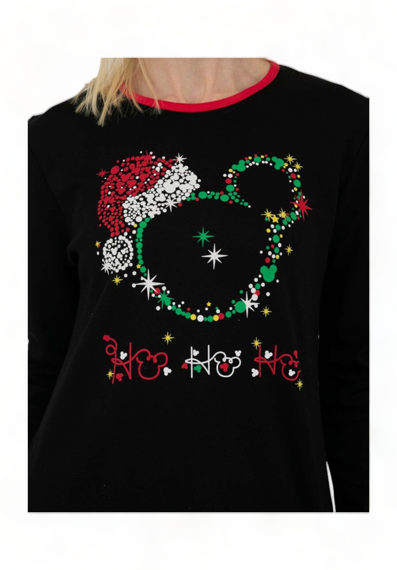 Πιτζάμα γυναικεία βαμβακερή Nina Club Happy Xmas NC2023W-Μπλε φωτογραφία