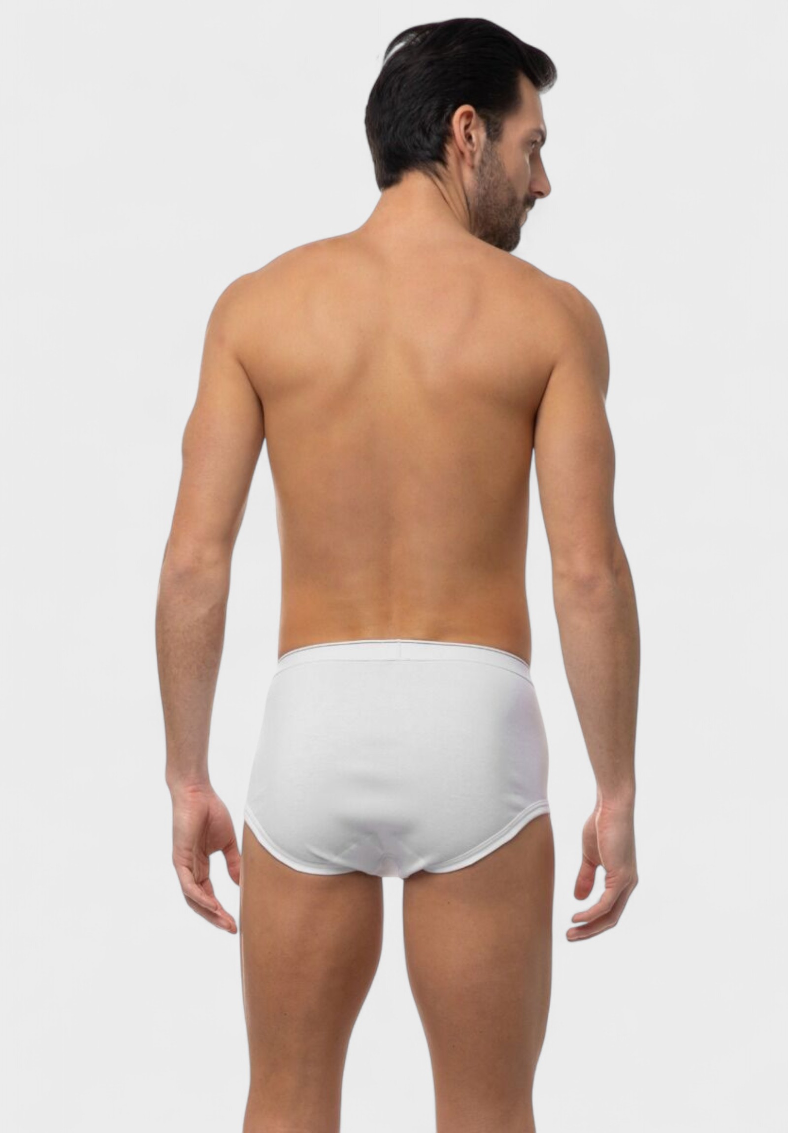 Ανδρικό σλιπ ψηλόμεσο σετ 2 τεμ. Classic Minerva με μπροστινό άνοιγμα MNRV20902-Λευκό φωτογραφία