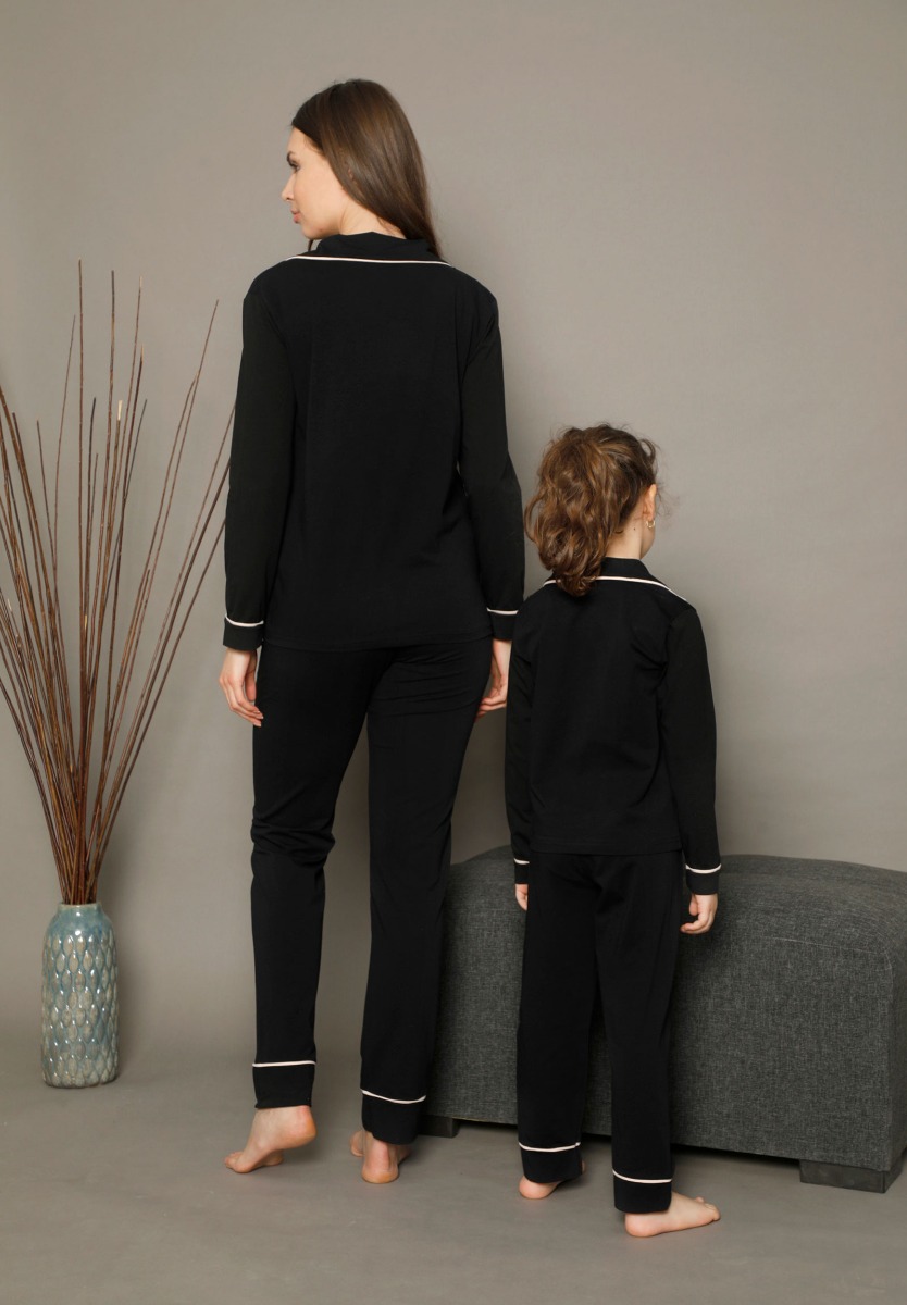 Πιτζάμα παιδική - εφηβική με κουμπιά Lovely Face 73011K φωτογραφία