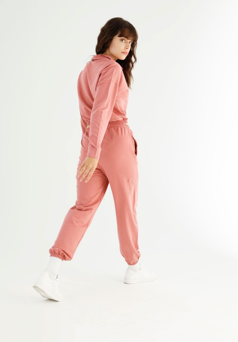 Φορμα Γυναικεια Με Crop Top Με Φερμουαρ Trust Dusty Pink 78040 φωτογραφία