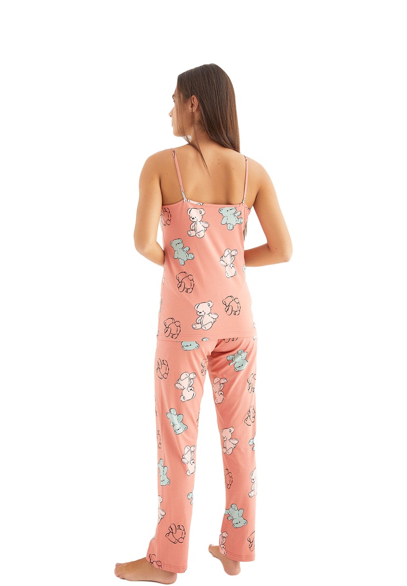 Πιτζάμα γυναικεία με λεπτή τιράντα και κουμπιά Bears 55101A φωτογραφία