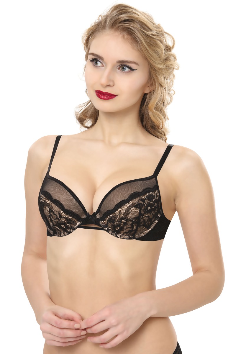 Norddiva Σουτιέν Double Push Up +1 νούμερο 3024-Μπλε Σκούρο