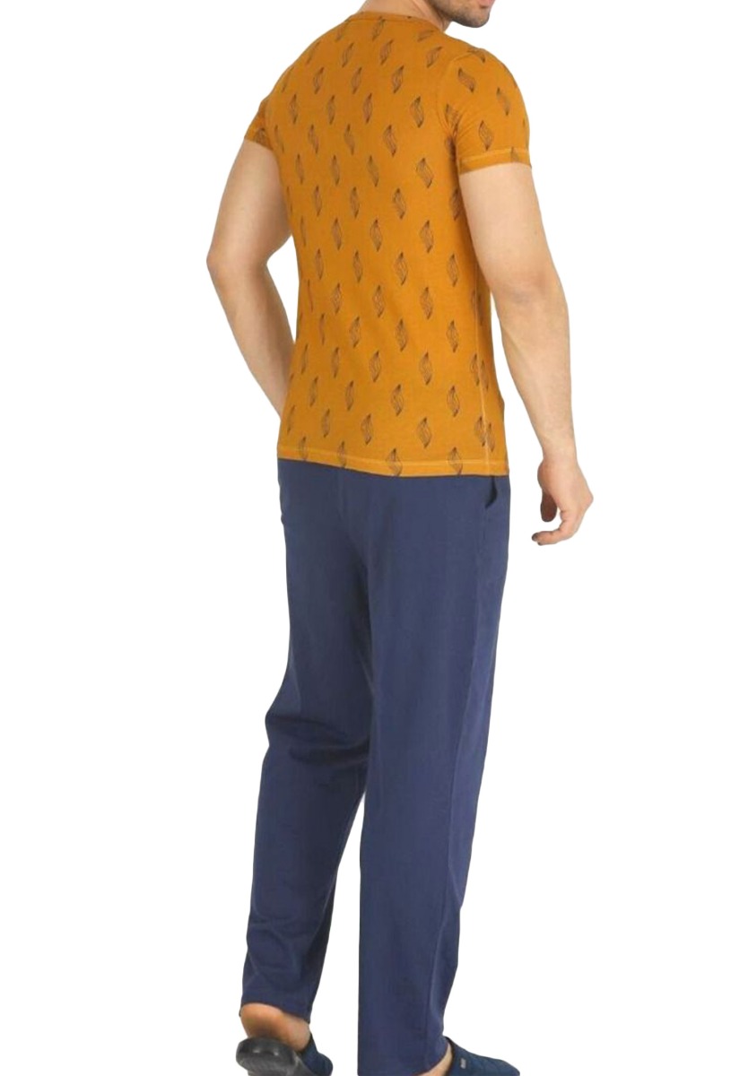 Πιτζάμα ανδρική Modal Mustard Leaf 30633 φωτογραφία