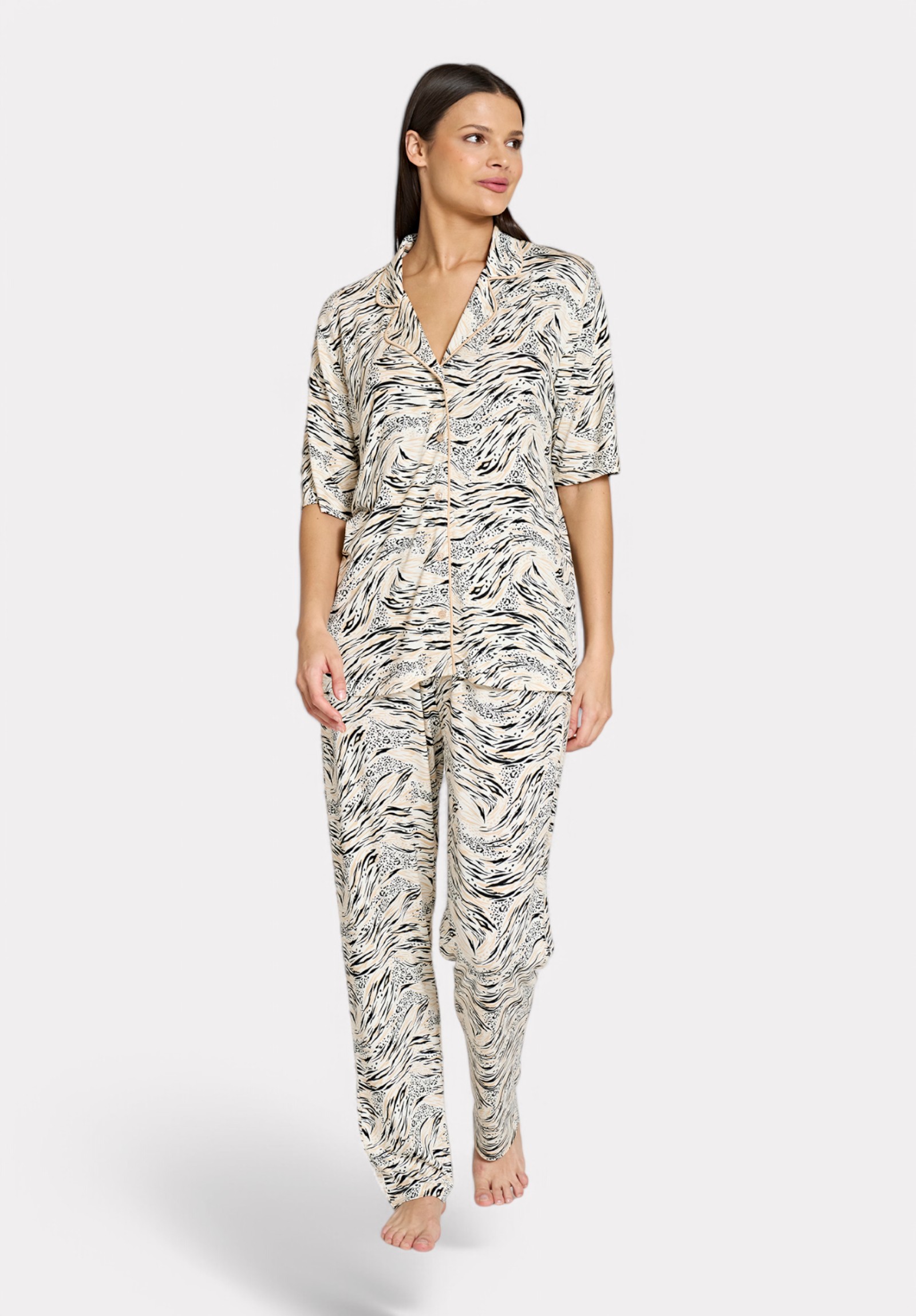  Pijadore Γυναικεία Πιτζάμα Animal Print – Chill με Στυλ Μπεζ PJDR1811-1-Μπεζ 2025