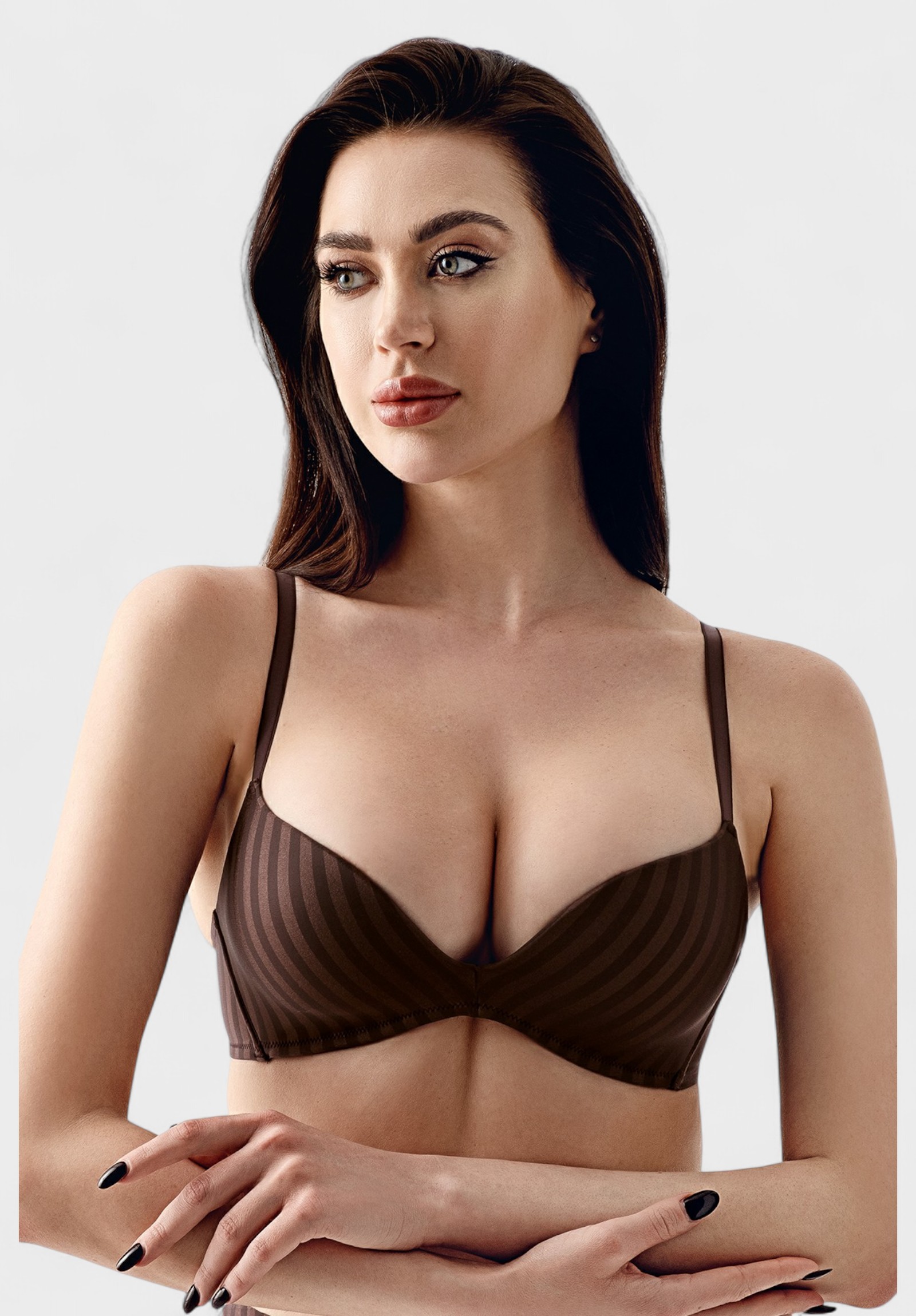 New Bra Lingerie Σουτιέν Γυναικείο New Bra Lingerie Χωρίς Ενίσχυση Καφέ NB1792-1-Καφέ