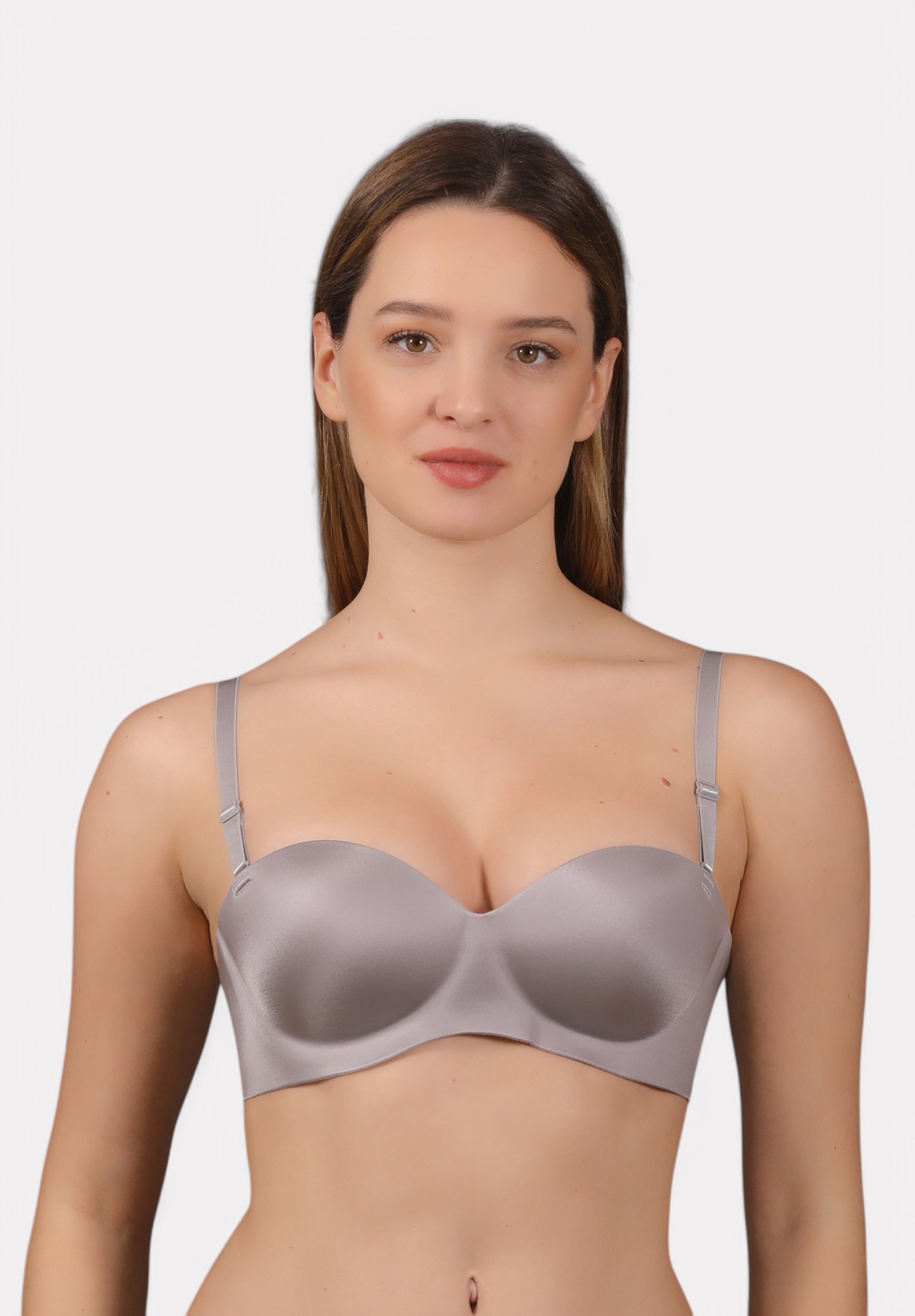  Strapless Laser-Cut Σουτιέν B Cup New Bra Lingerie Grey NB6050-F-Γκρι 2025
