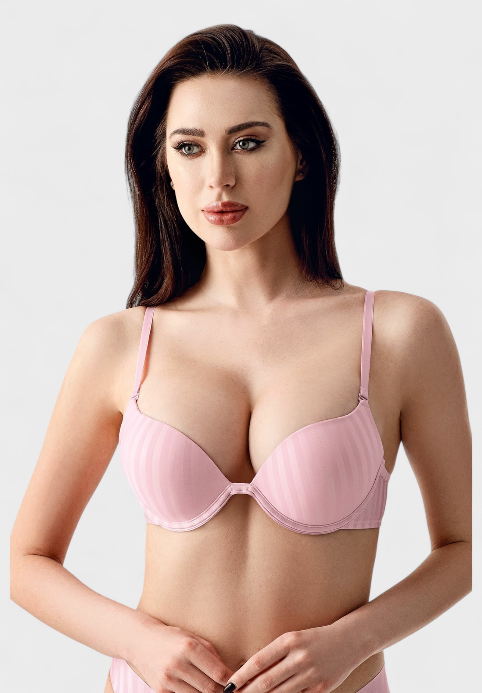 New Bra Lingerie Double Push Up B CUP New Bra – Premium Σουτιέν με Διπλή Ενίσχυση Ροζ NB7036-4-Ροζ