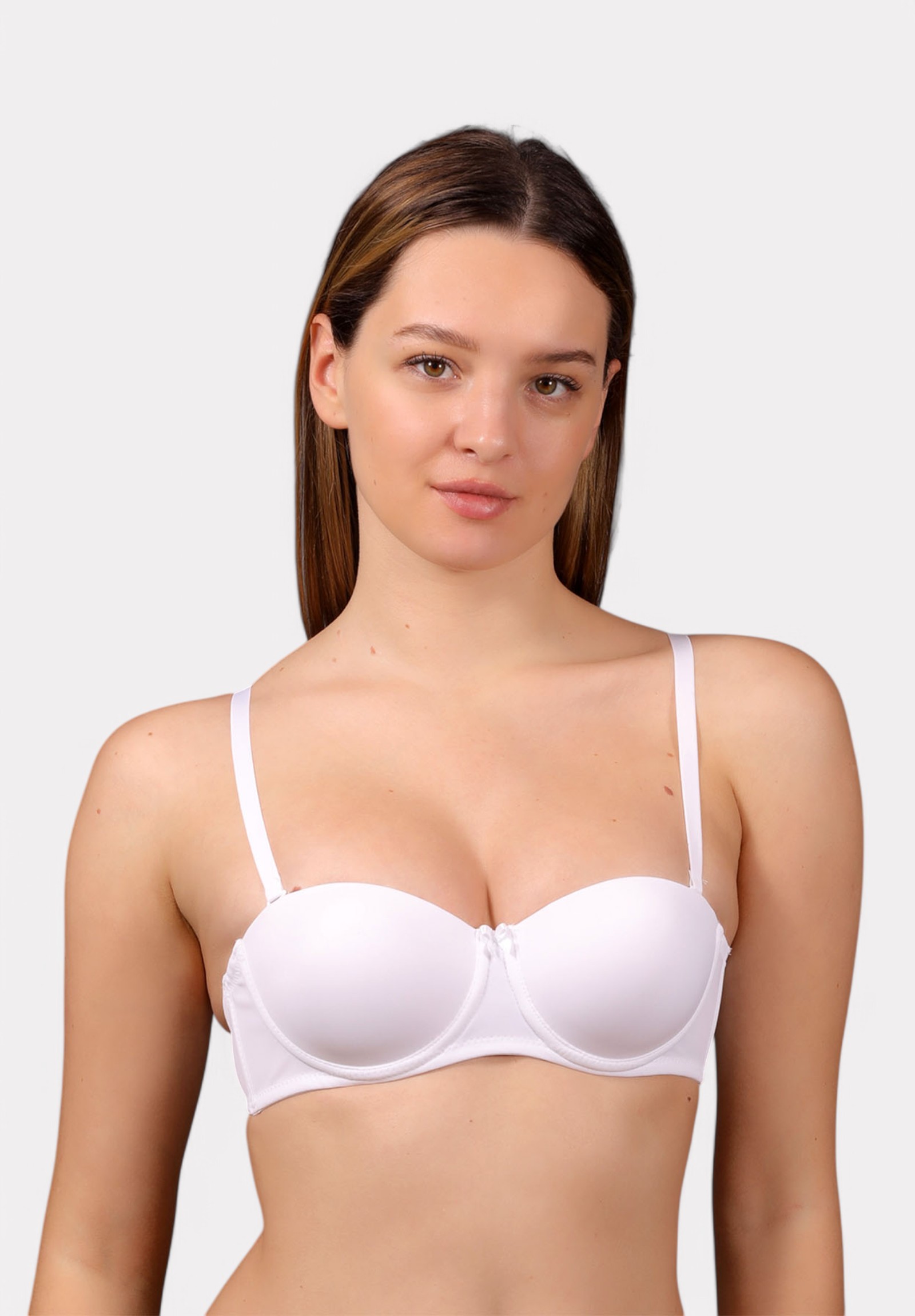  Σουτιέν New Bra Strapless Double Push Up - B Cup Λευκό NB7055-1-Λευκό 2025