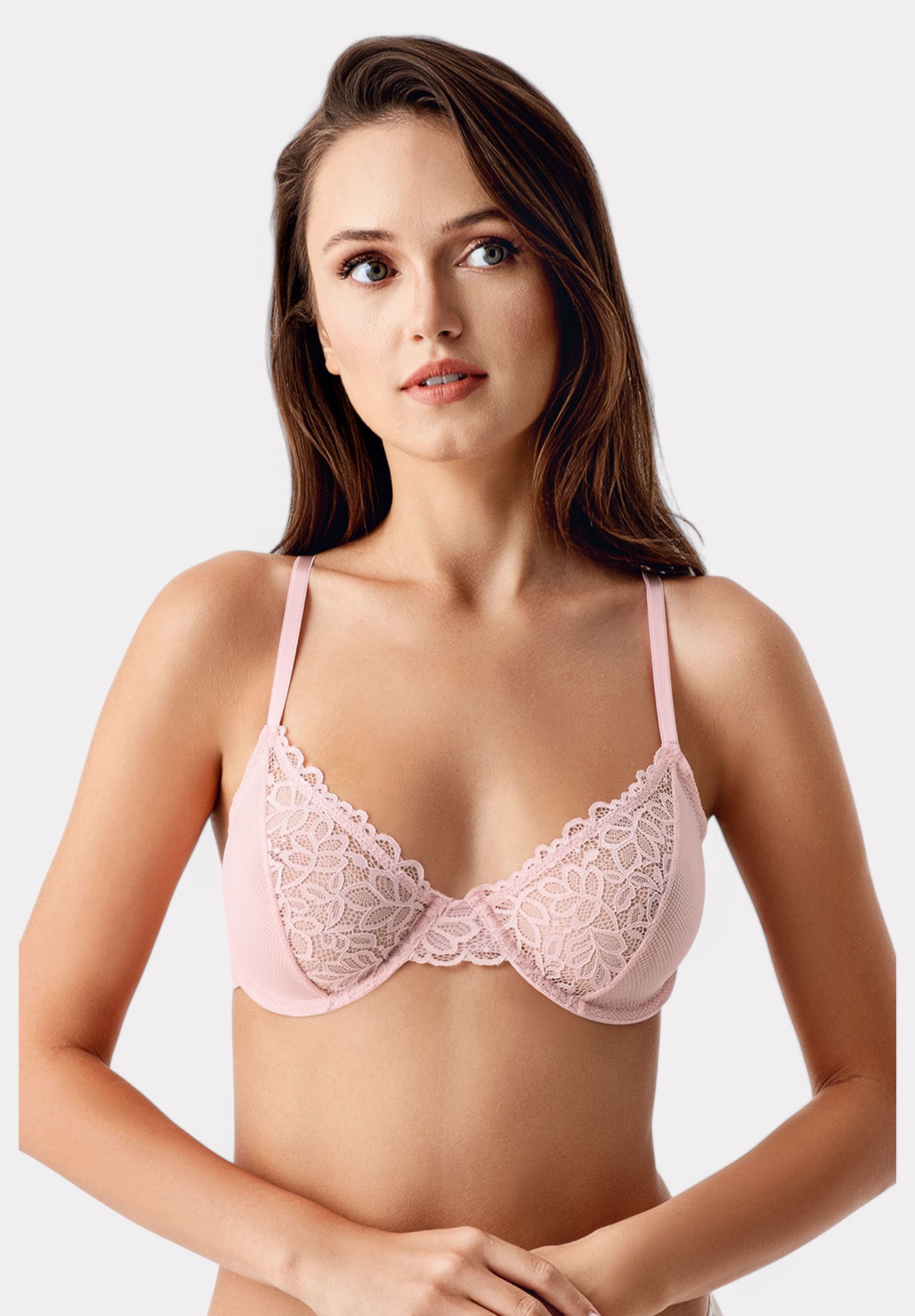  Αισθησιακό Δαντελένιο Σουτιέν New Bra Pudra NB8410-2-Πούδρα 2025
