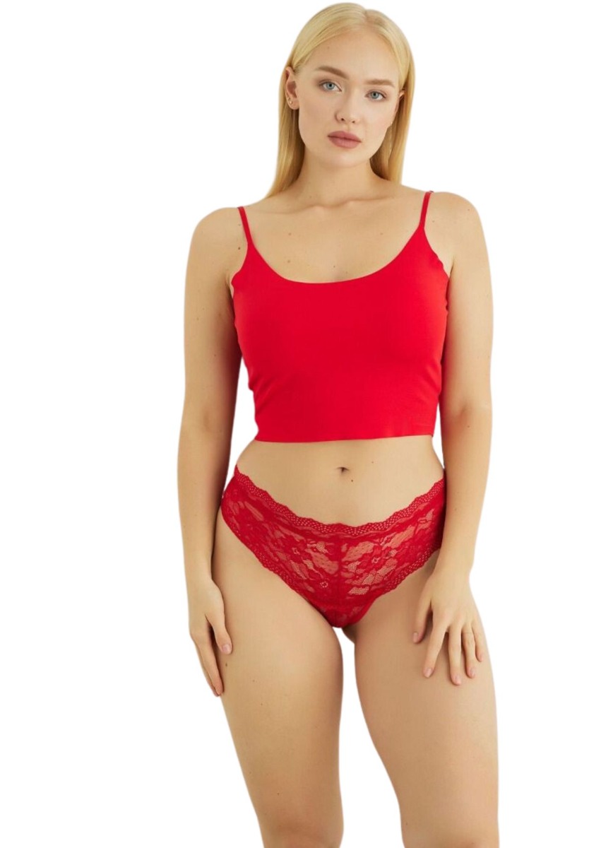  Γυναικείο εσώρουχο string δαντελένιο Norddiva DANIELA NRD151284-Κόκκινο 2025