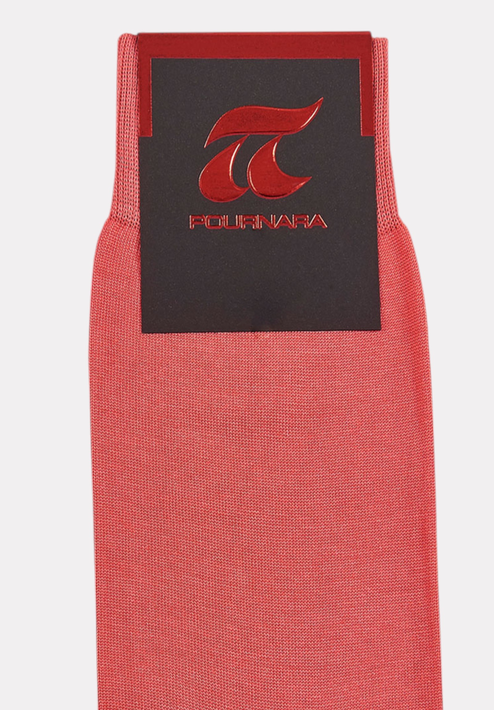 Pournara Κάλτσα ανδρική βαμβακερή Pournara χωρίς ραφές Κοραλί PRN1900-34-Κοραλί