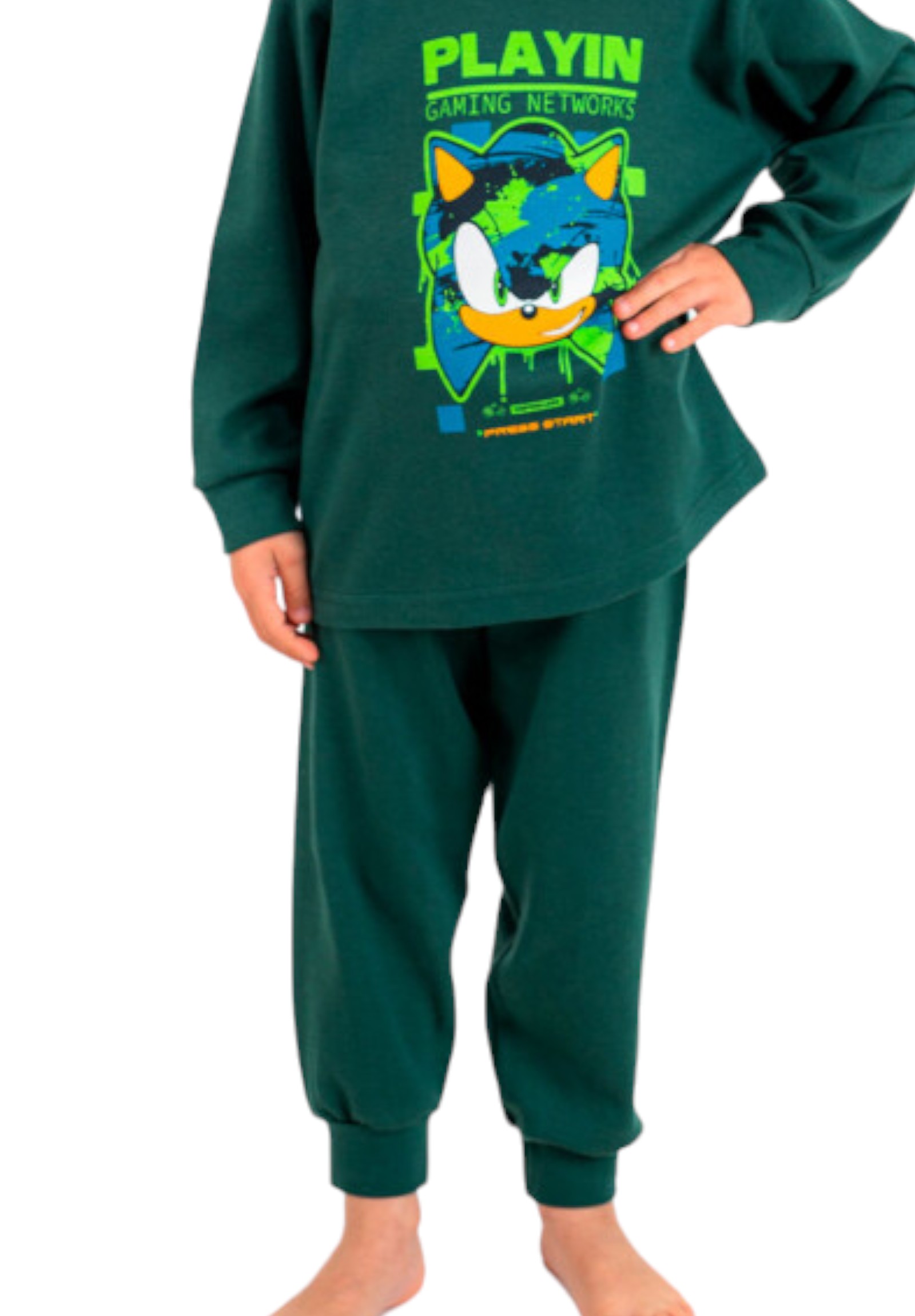 Πιτζάμα παιδική Nina Club PlayIn Green NC347-24-01-Πράσινο φωτογραφία