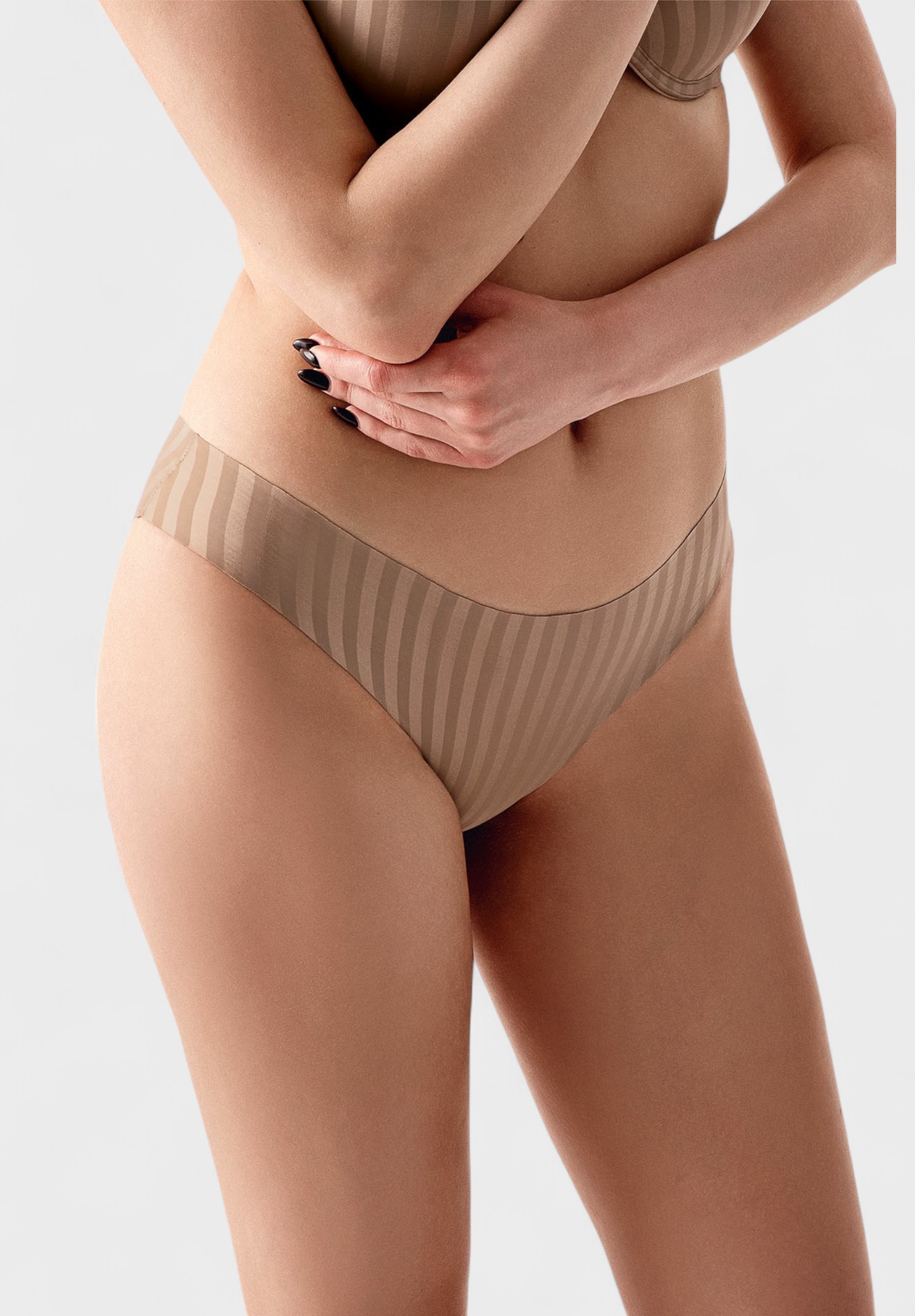 Εσώρουχο New Bra Seamless Capucino Ριγέ με Σιλικόνη NB9213-3-Καπουτσίνο φωτογραφία