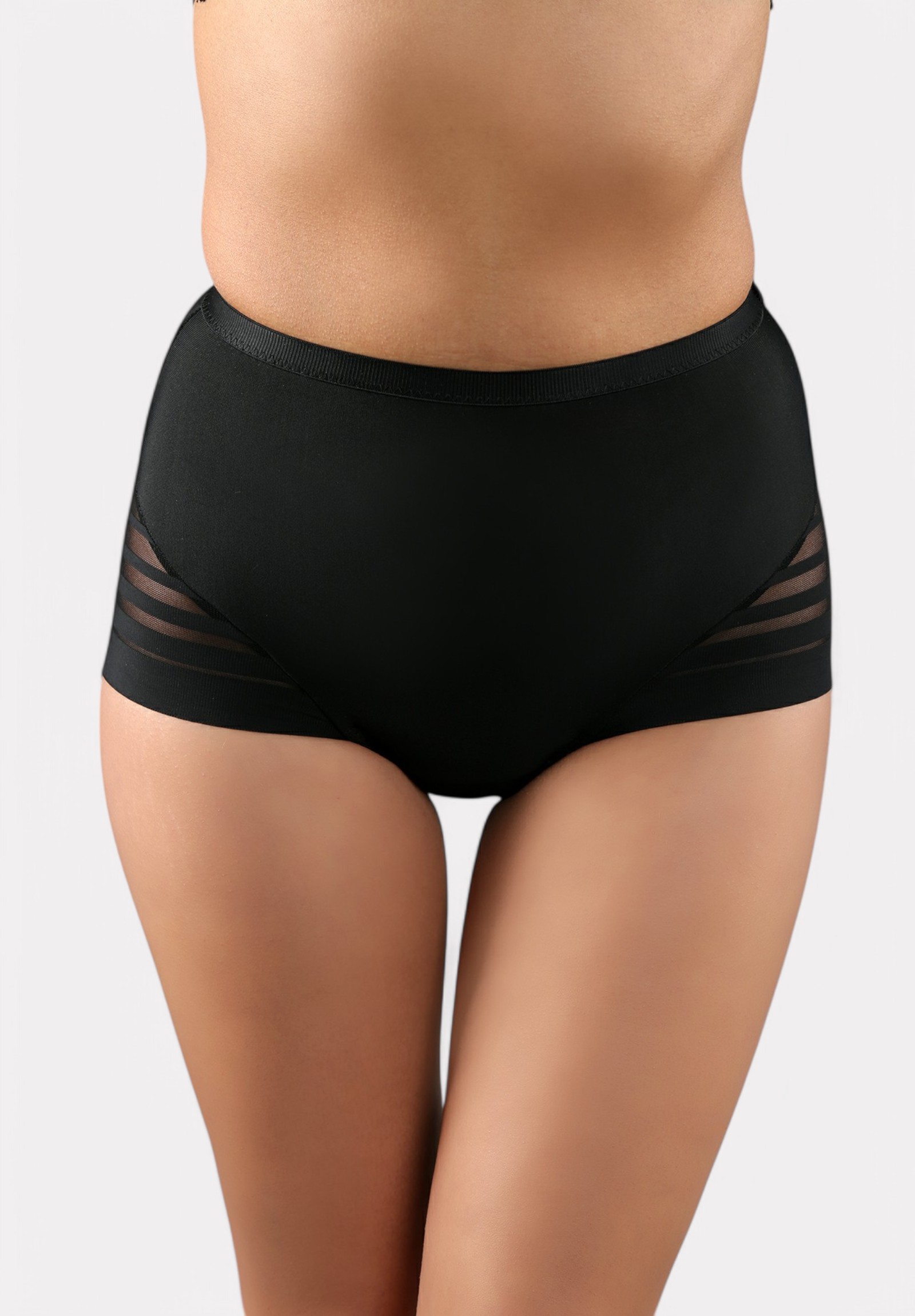 New Bra Lingerie Εσώρουχο Κορσέ Mikro New Bra με κομψές λεπτομέρειες από διαφανές τούλι Μαύρο NB9301-1-Μαύρο