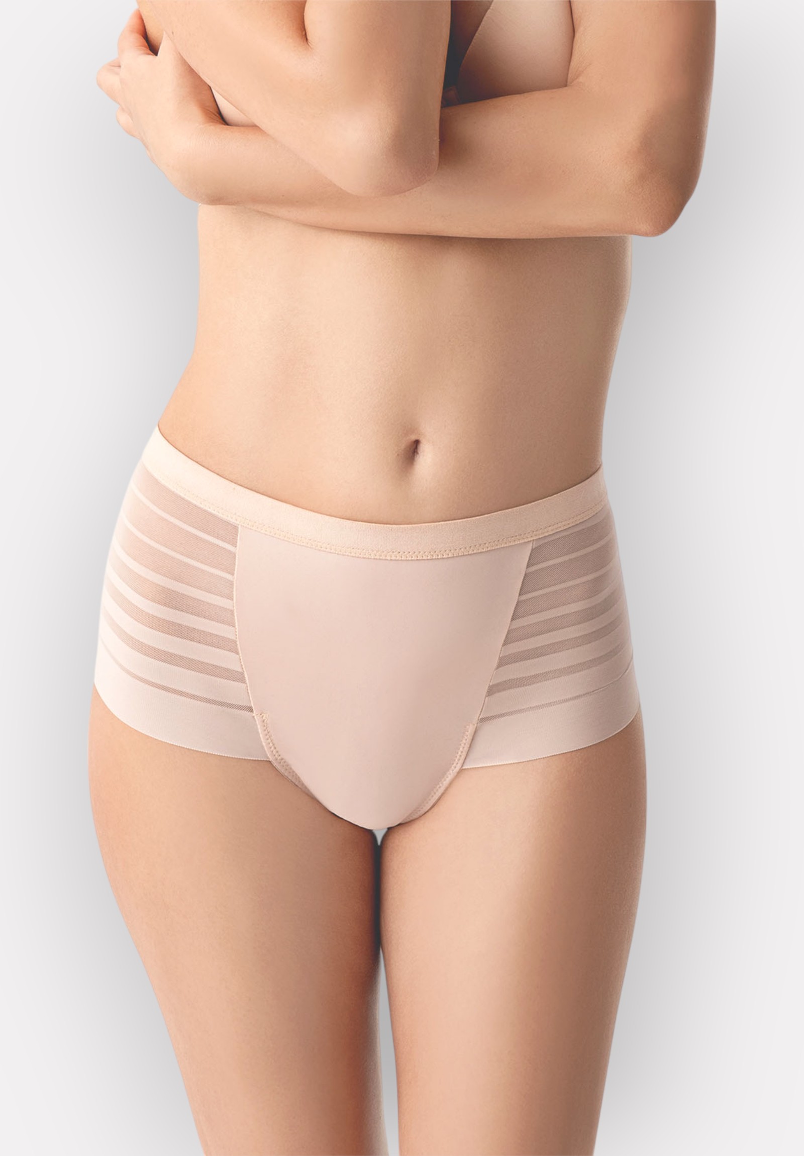  Brazil γυναικείο ψηλόμεσο Laser Cut New Bra Lingerie NB9302-Μπεζ 2025