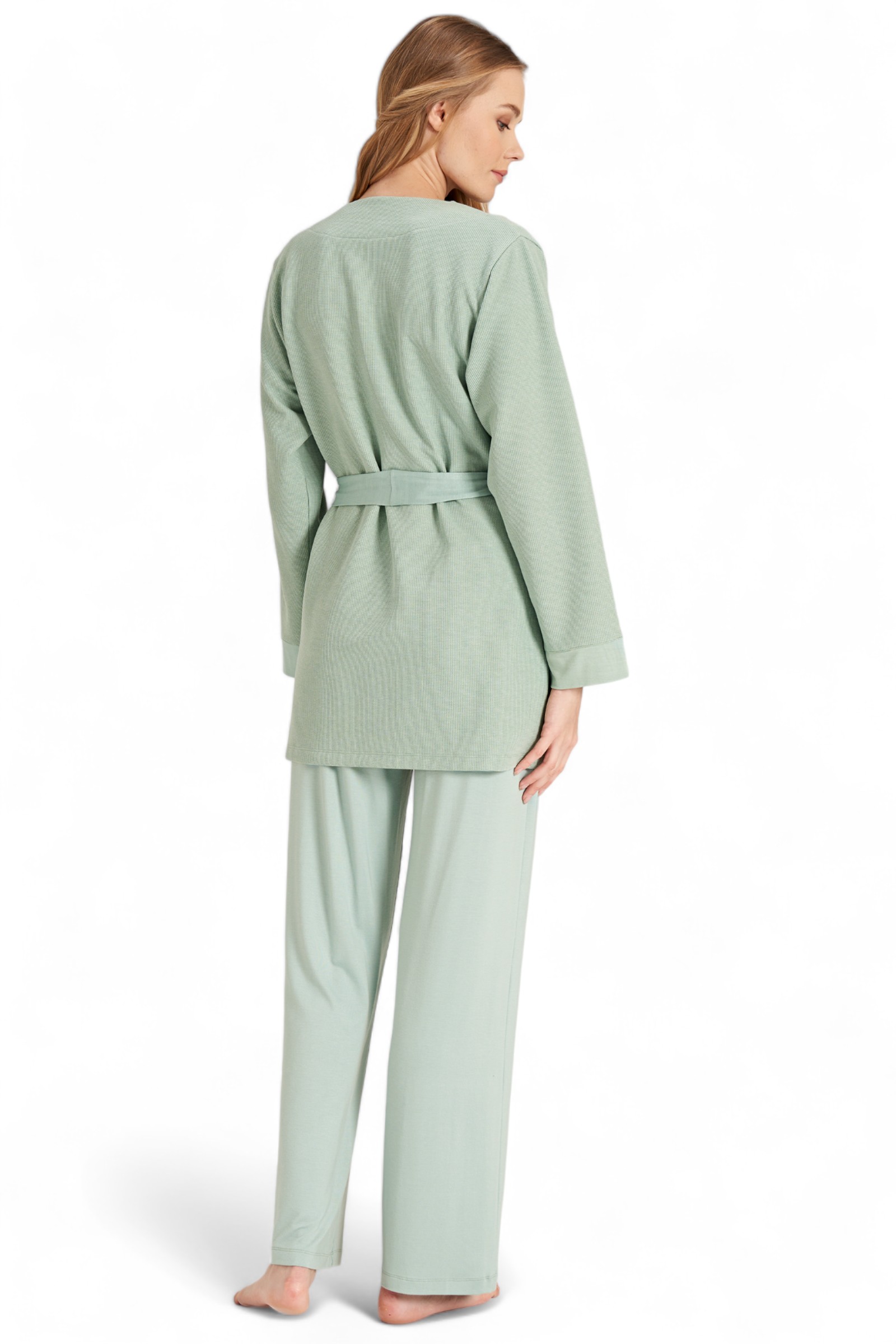 Πιτζάμα εγκυμοσύνης με ρόμπα Fayza Simply Amazing FZA5076-Πράσινο φωτογραφία