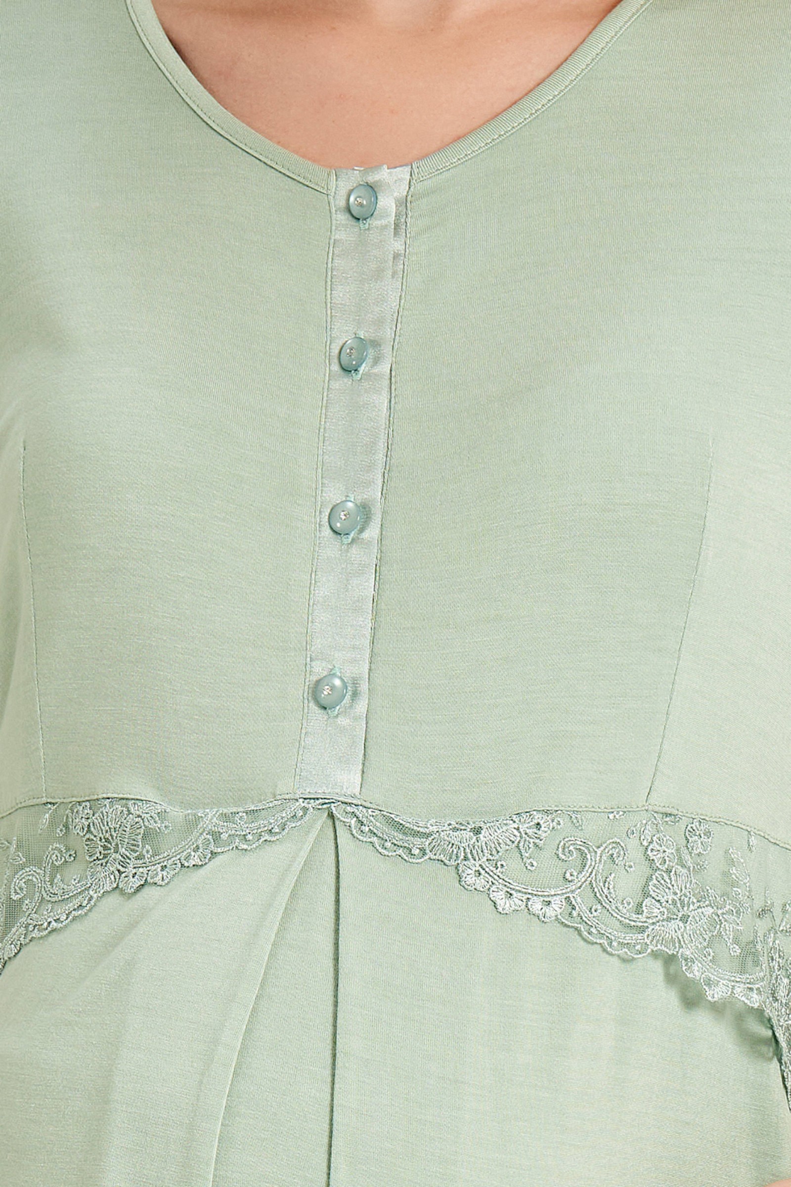 Πιτζάμα εγκυμοσύνης με ρόμπα Fayza Simply Amazing FZA5076-Πράσινο φωτογραφία