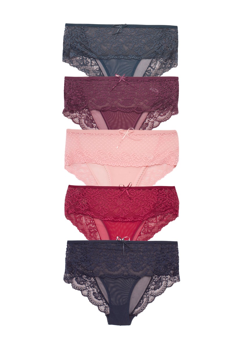  Σλιπ Plus Size με δαντέλα Valentina 5 Τεμ. CH4490B 2025