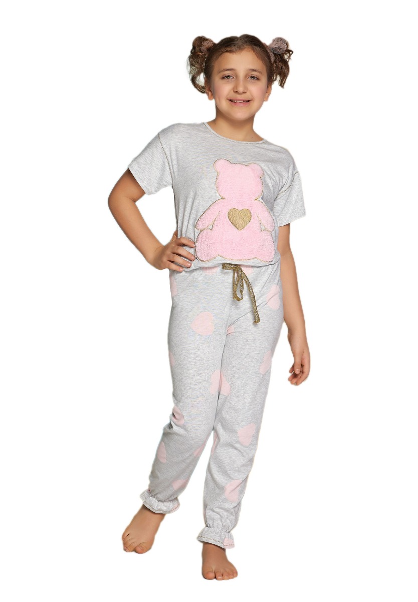Sevim Πιτζάμα εφηβική με μακρύ παντελόνι Love Bear 7978C
